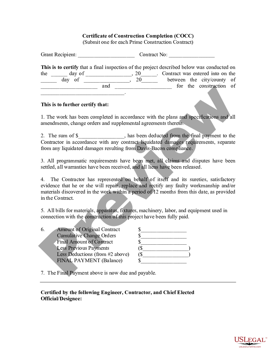 certificate of completion construction templates