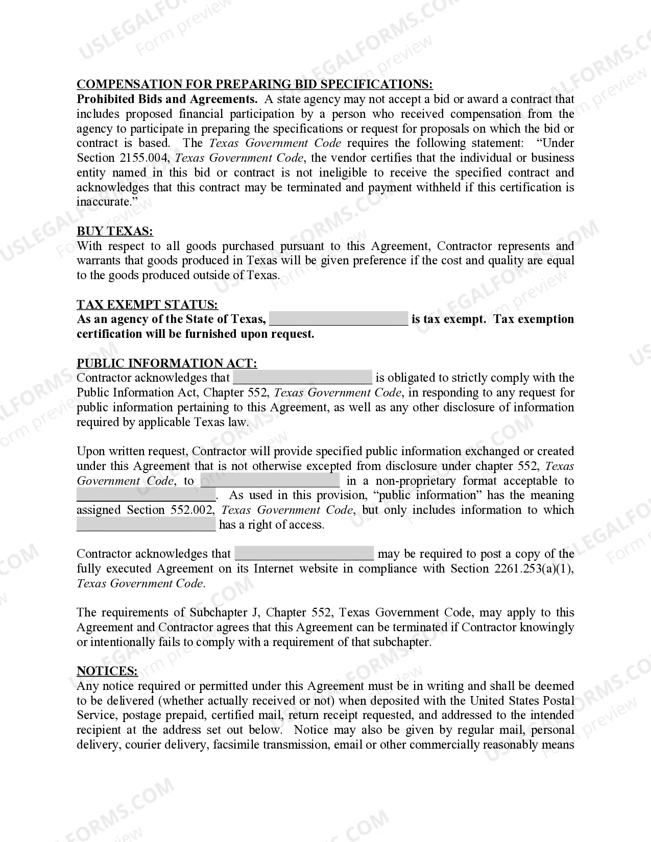 Preview Addendum to Agreement