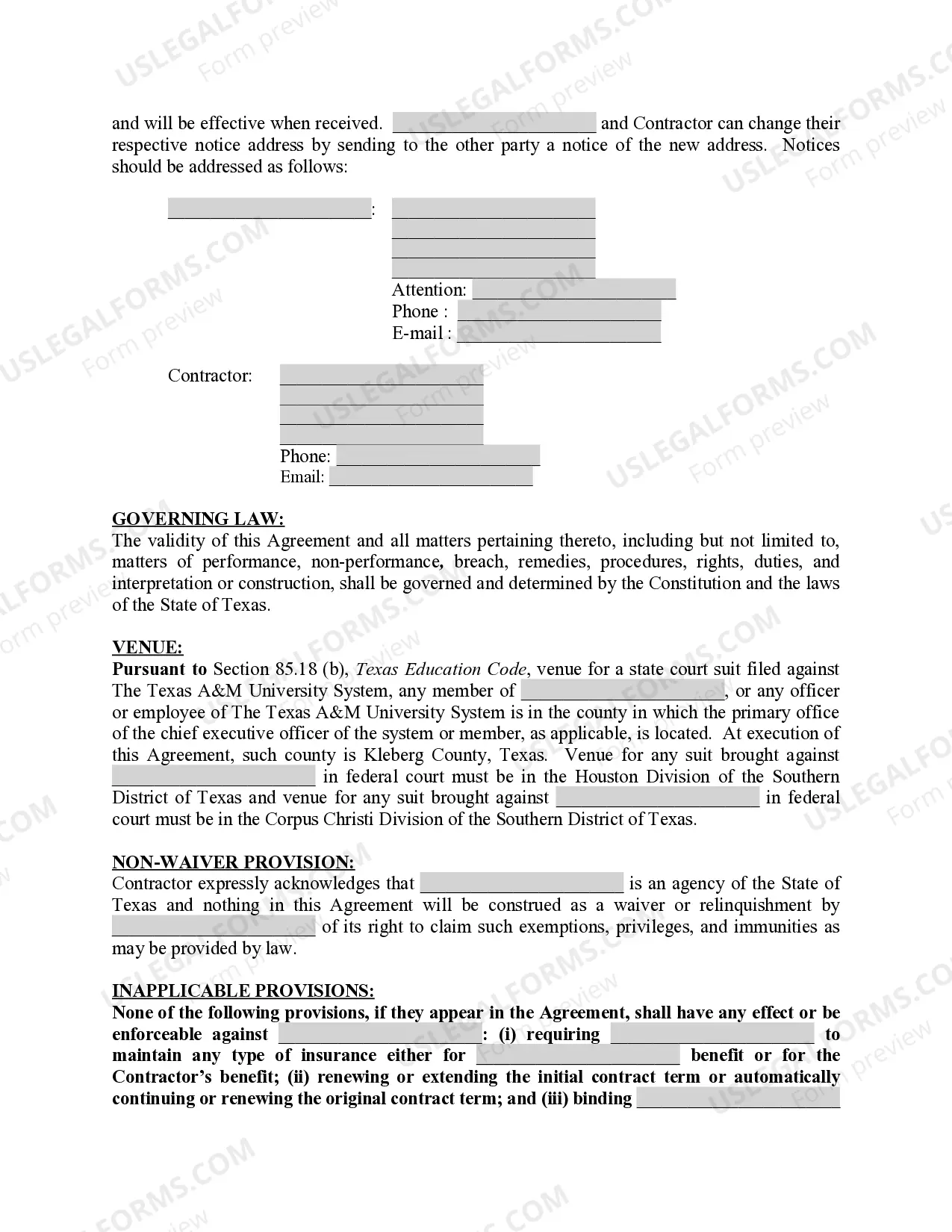 Preview Addendum to Agreement