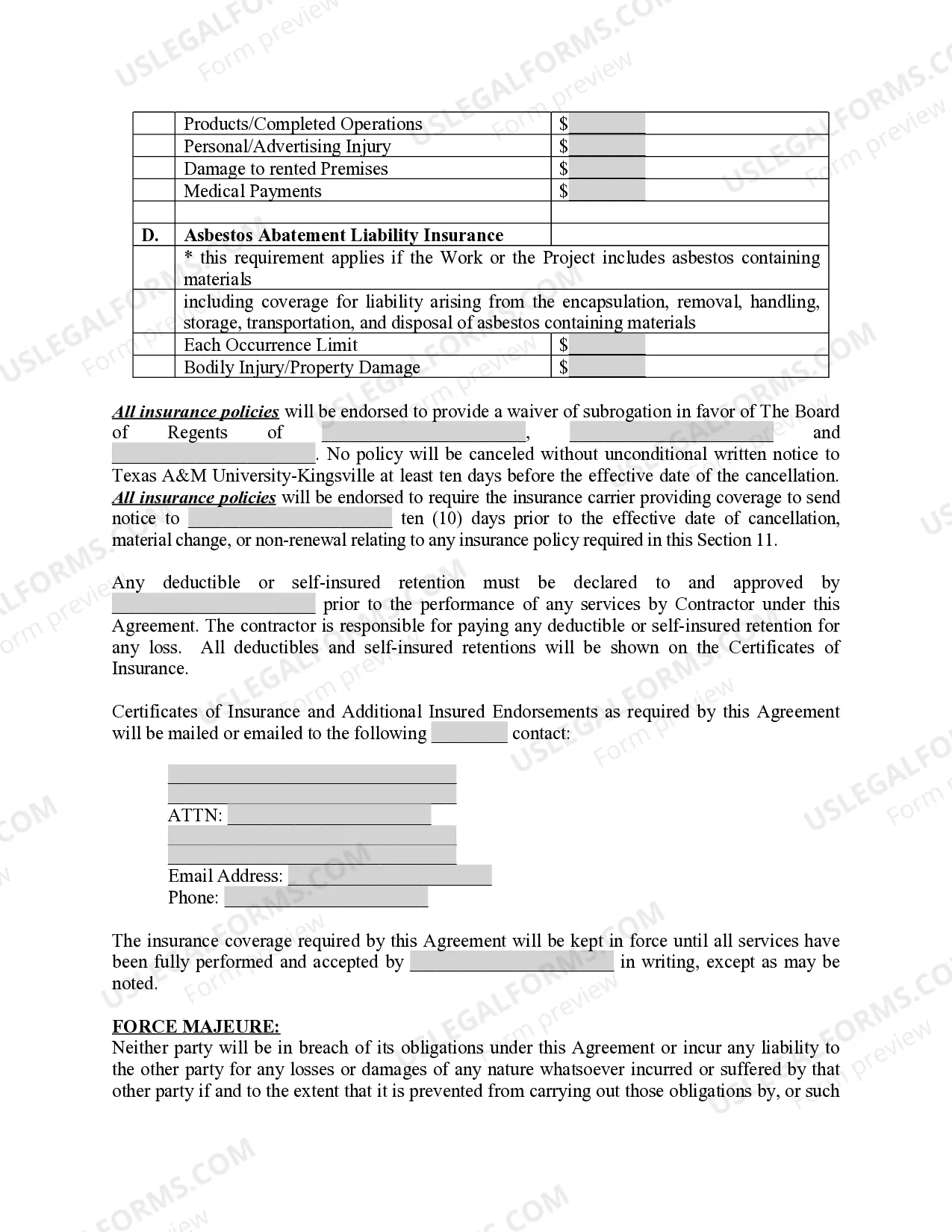 Preview Addendum to Agreement