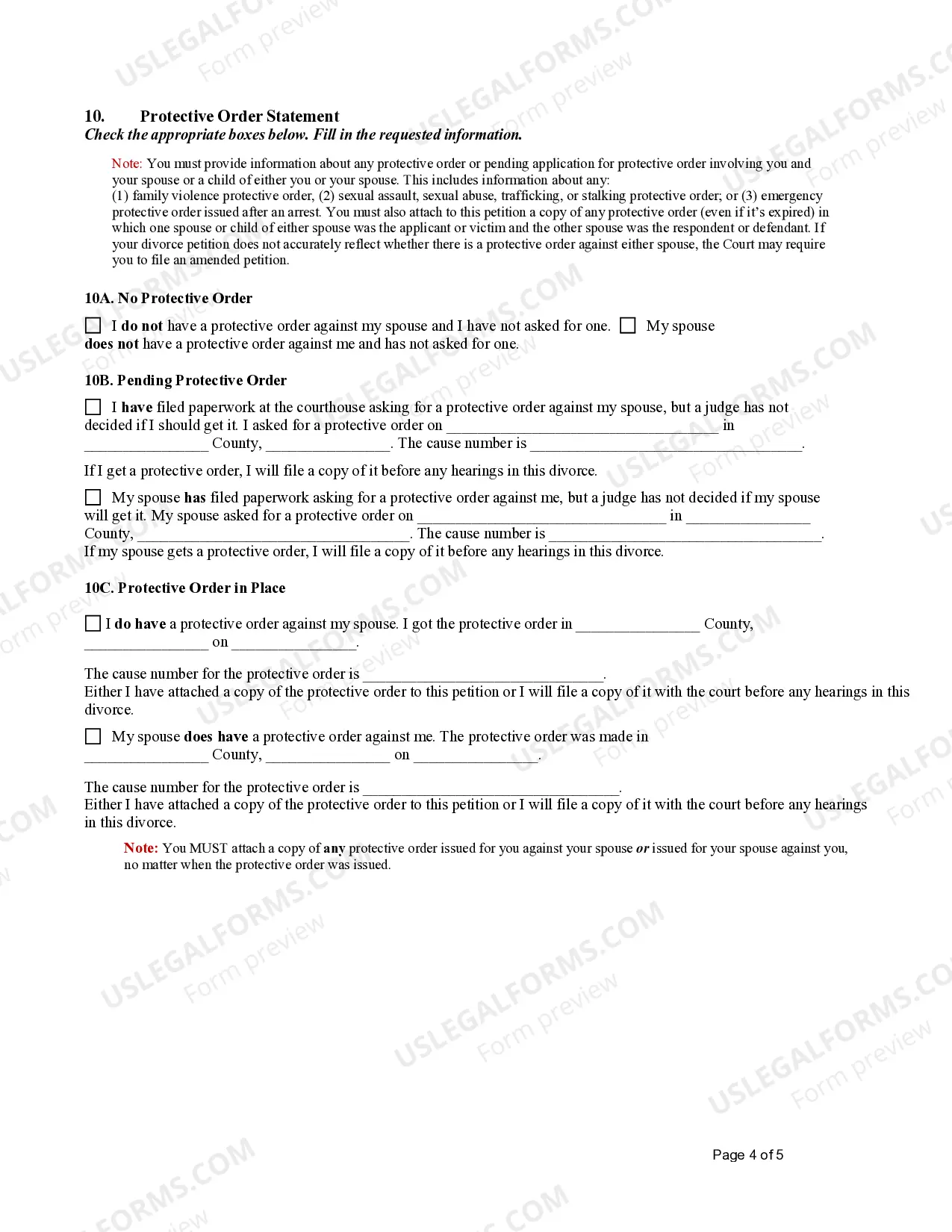 Preview Petition to Annul Marriage