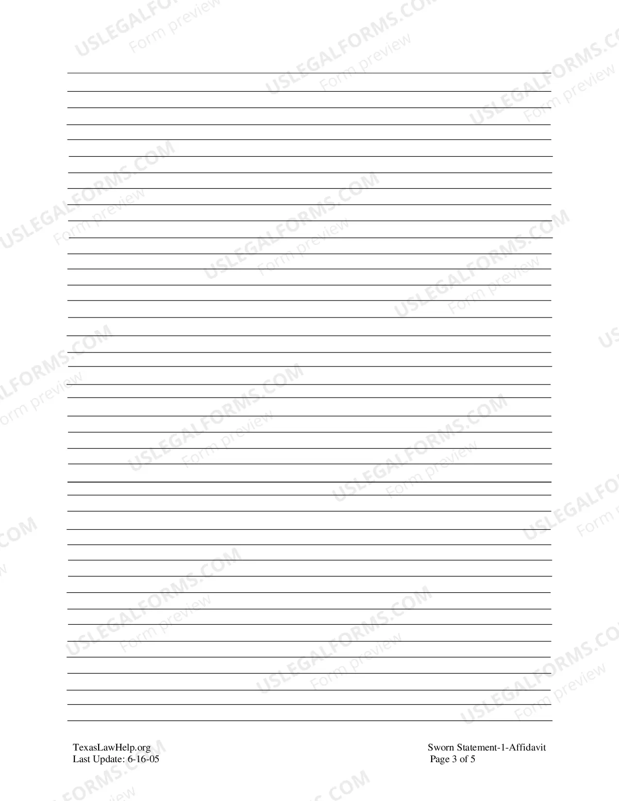 Preview General Affidavit