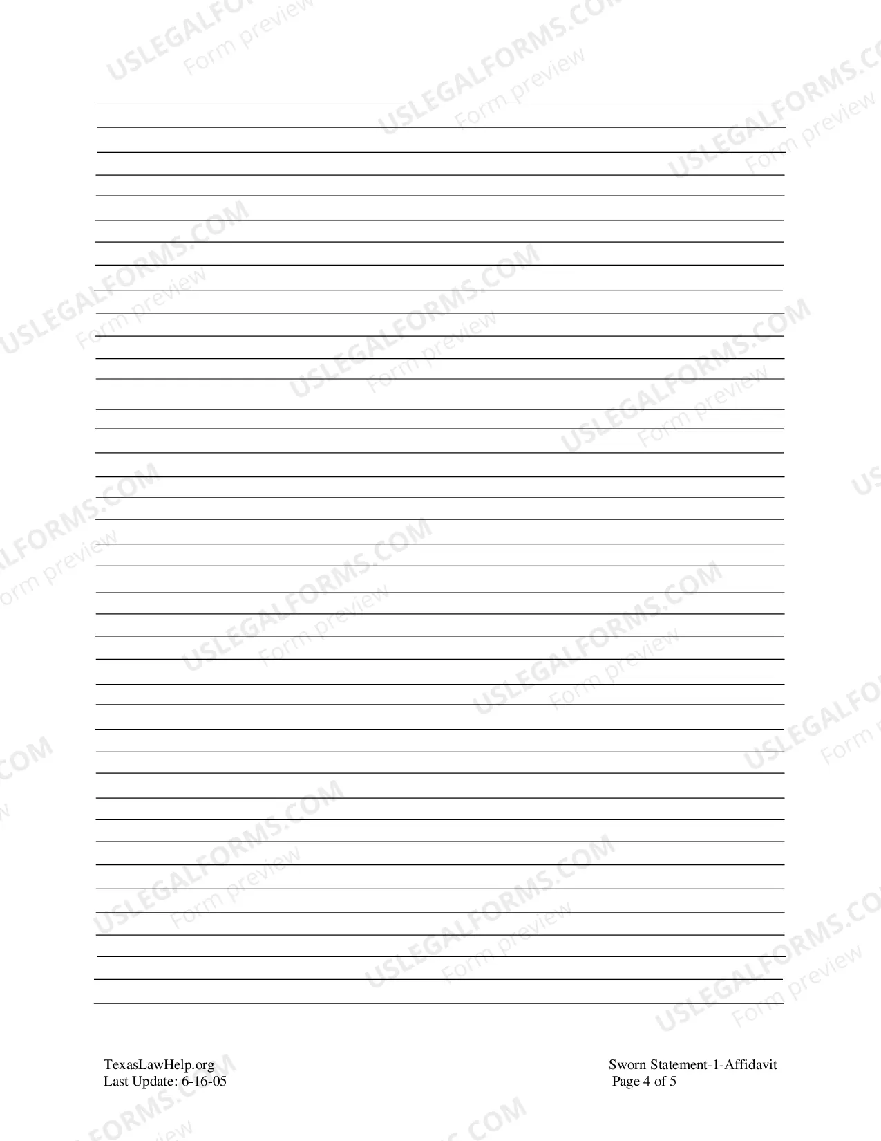 Preview General Affidavit
