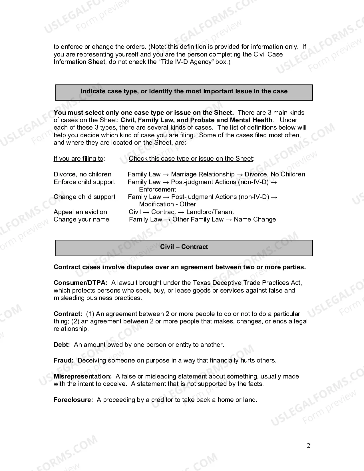 Preview Supplemental Instructions for Self-Represented Litigants