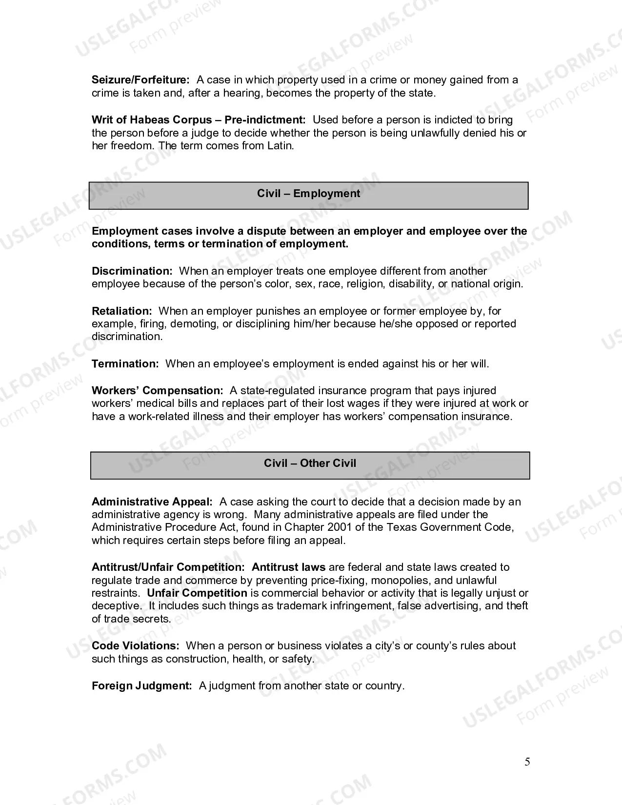 Preview Supplemental Instructions for Self-Represented Litigants