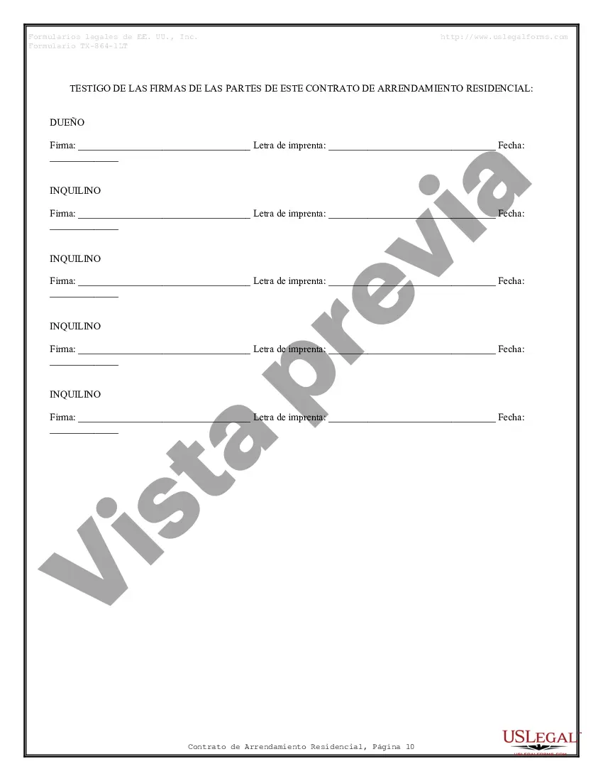 Preview Arrendamiento residencial o contrato de alquiler de mes a mes