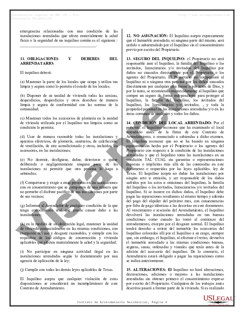 Preview Arrendamiento residencial o contrato de alquiler de mes a mes