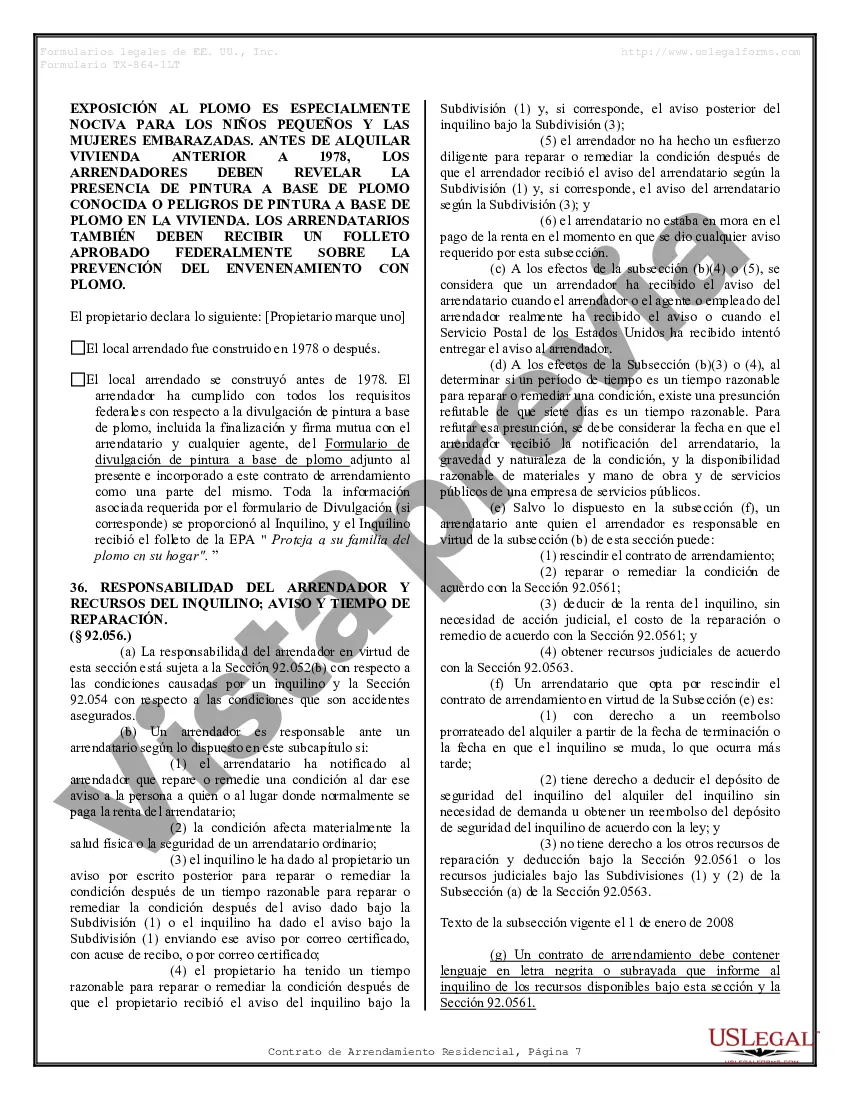 Preview Arrendamiento residencial o contrato de alquiler de mes a mes