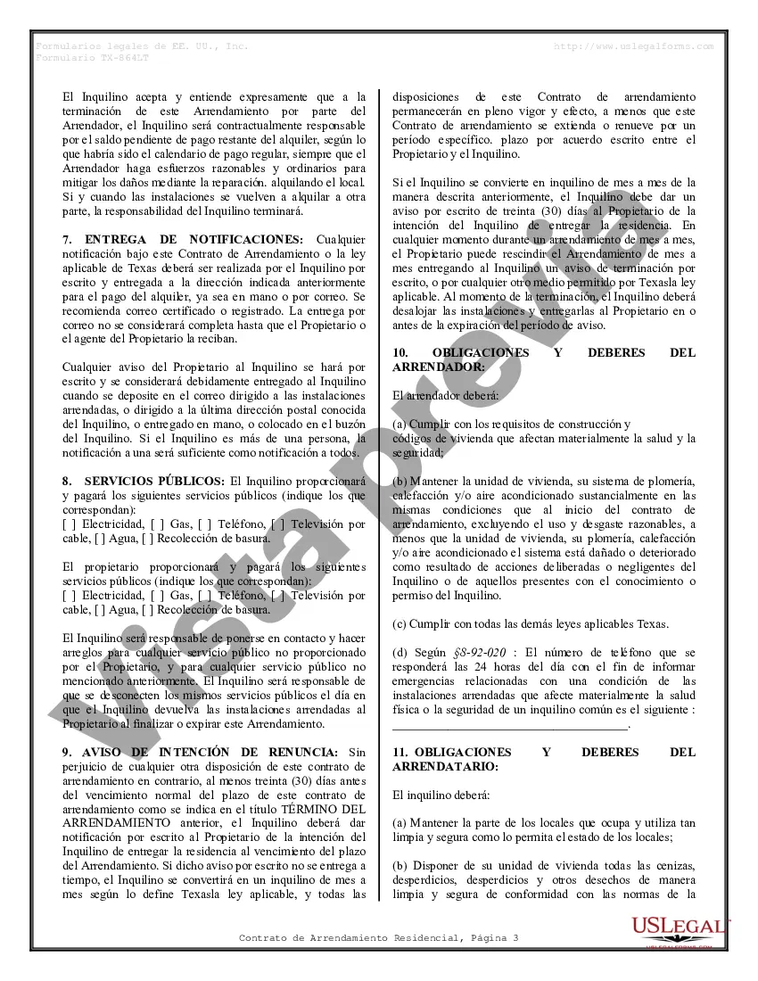 Preview Contrato de arrendamiento de alquiler residencial