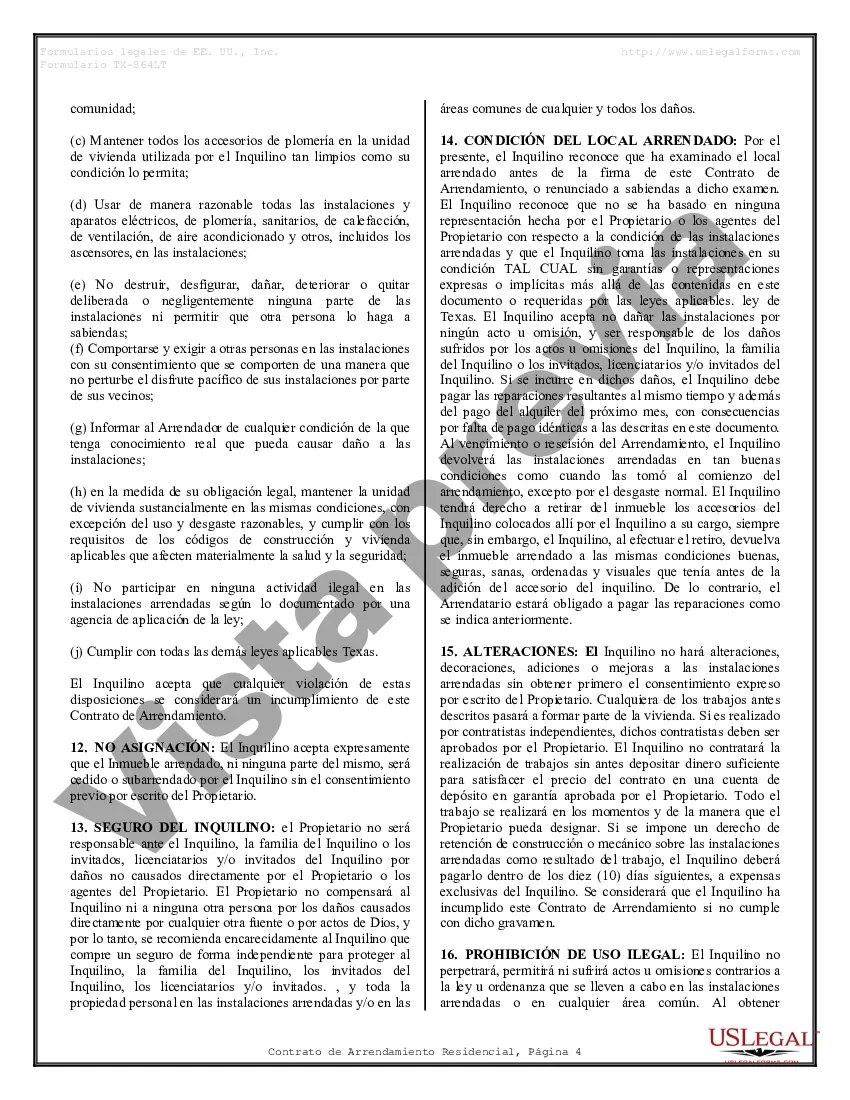 Preview Contrato de arrendamiento de alquiler residencial