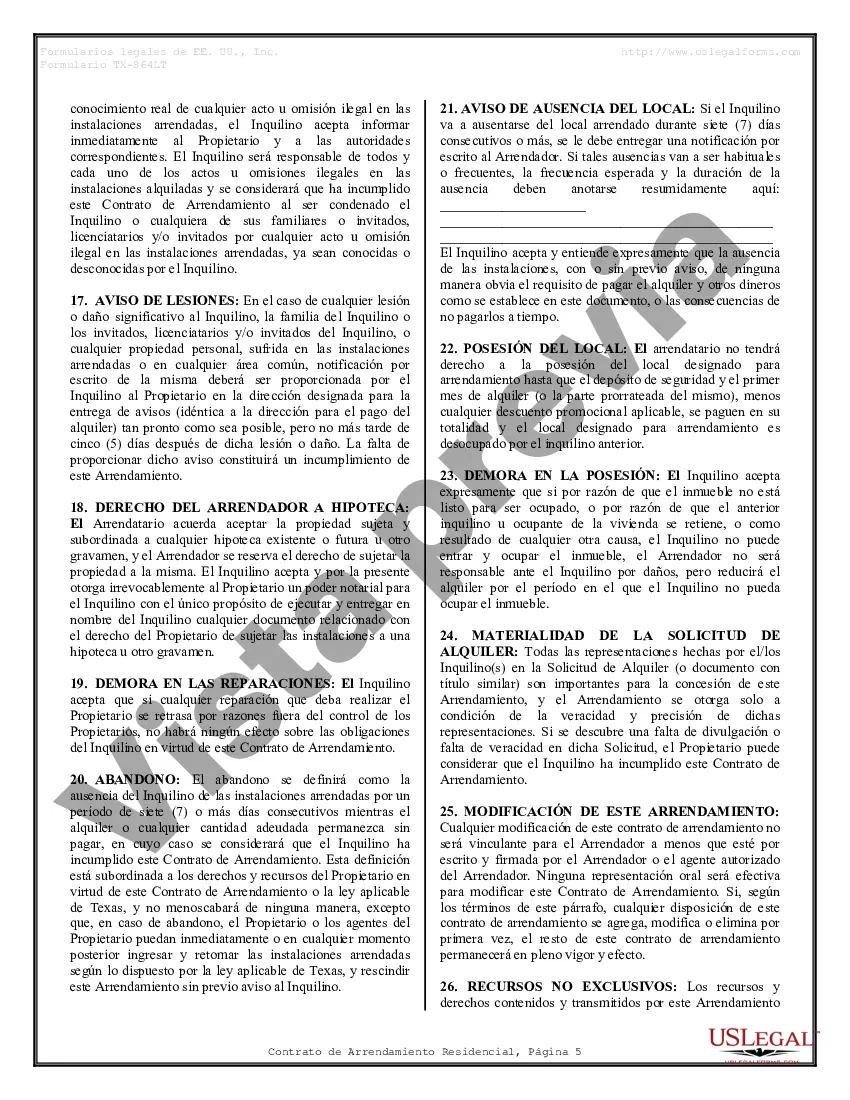 Preview Contrato de arrendamiento de alquiler residencial