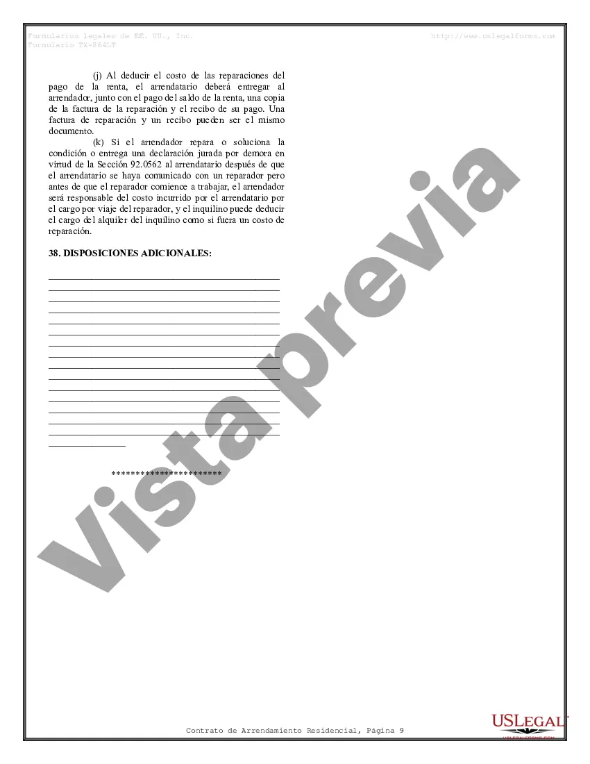 Preview Contrato de arrendamiento de alquiler residencial