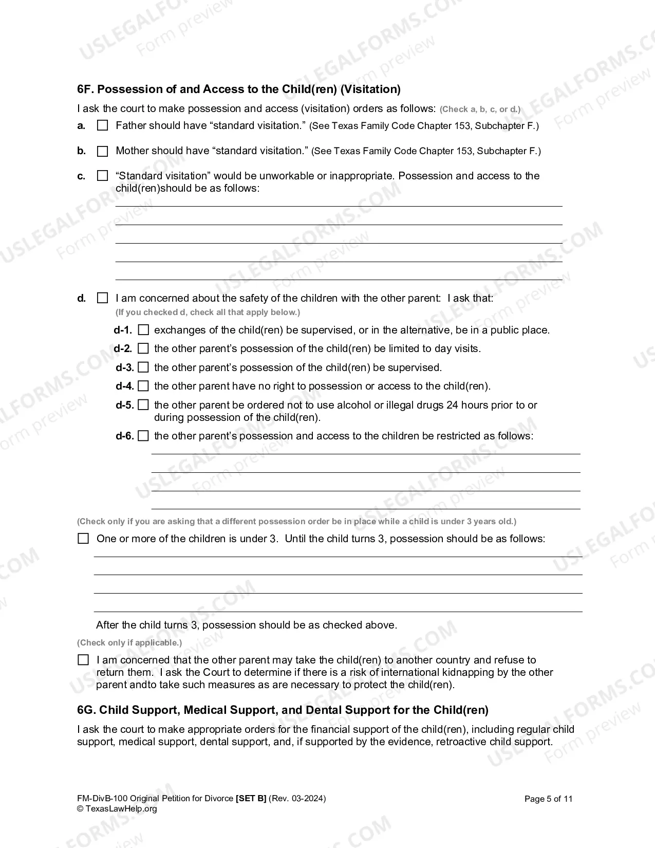 Preview Petiton for Divorce with Minor Children