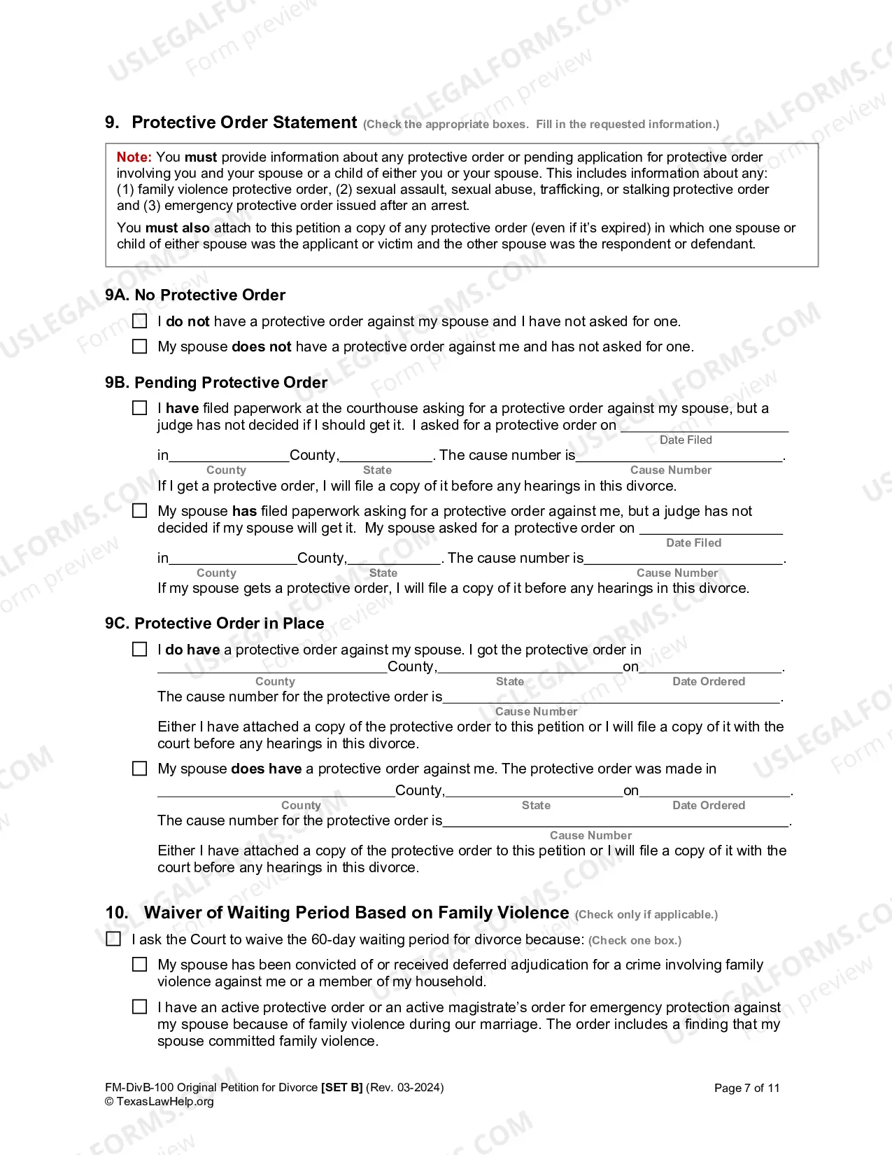 Preview Petiton for Divorce with Minor Children