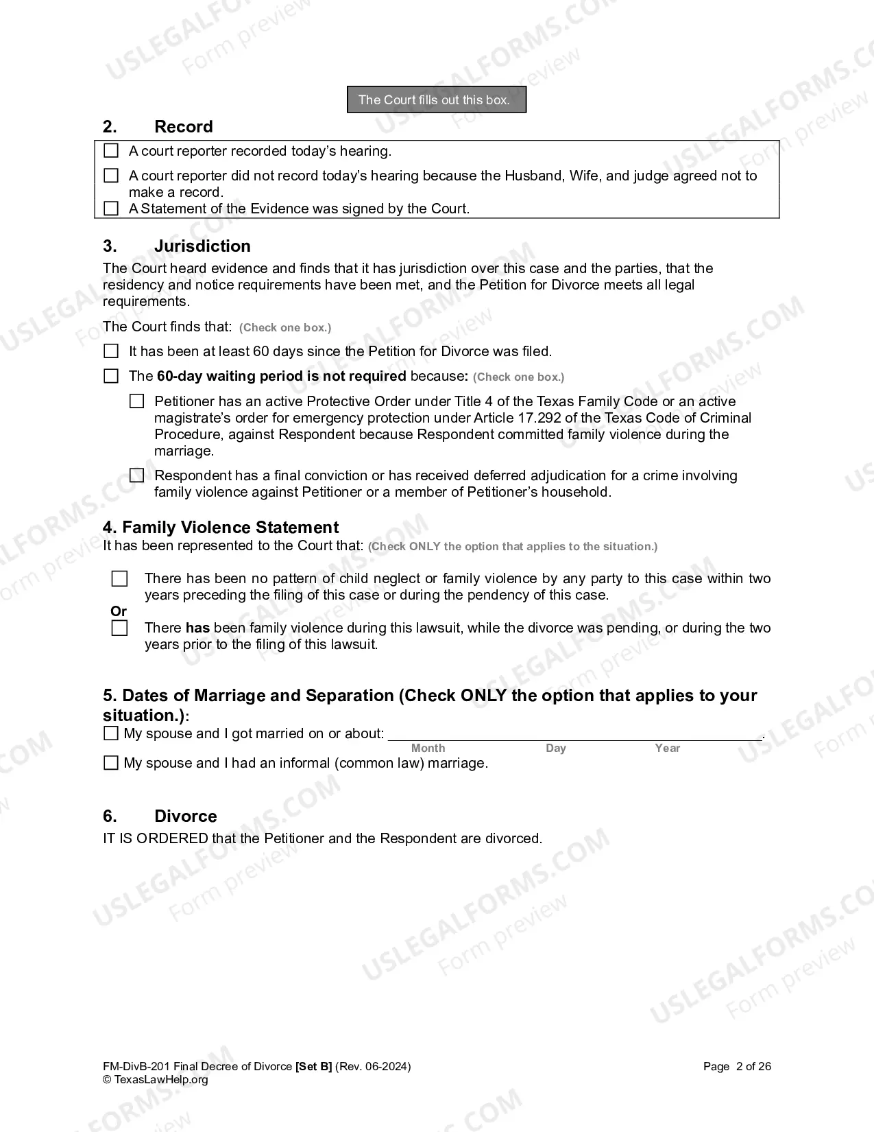 Preview Final Decree of Divorce - with children