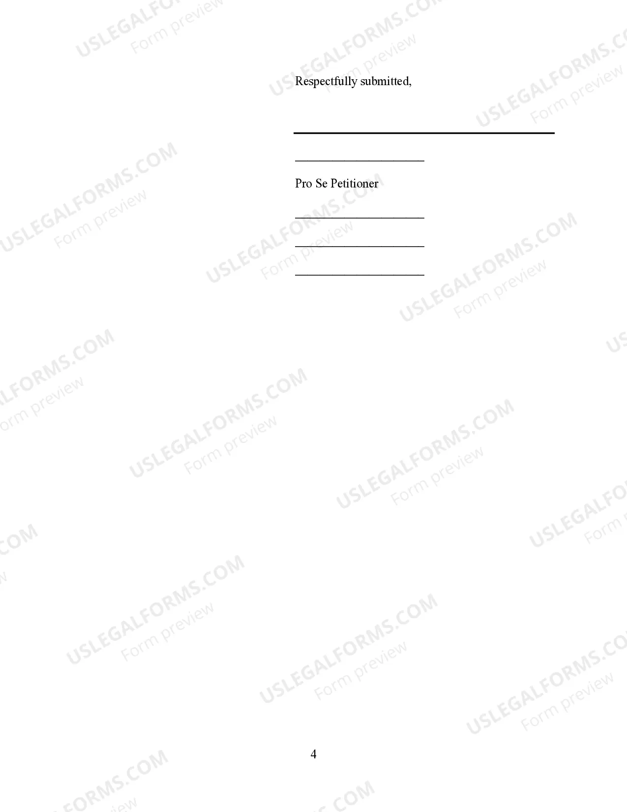 Preview Petition for Divorce and Temporary Orders on Child Custody and Support