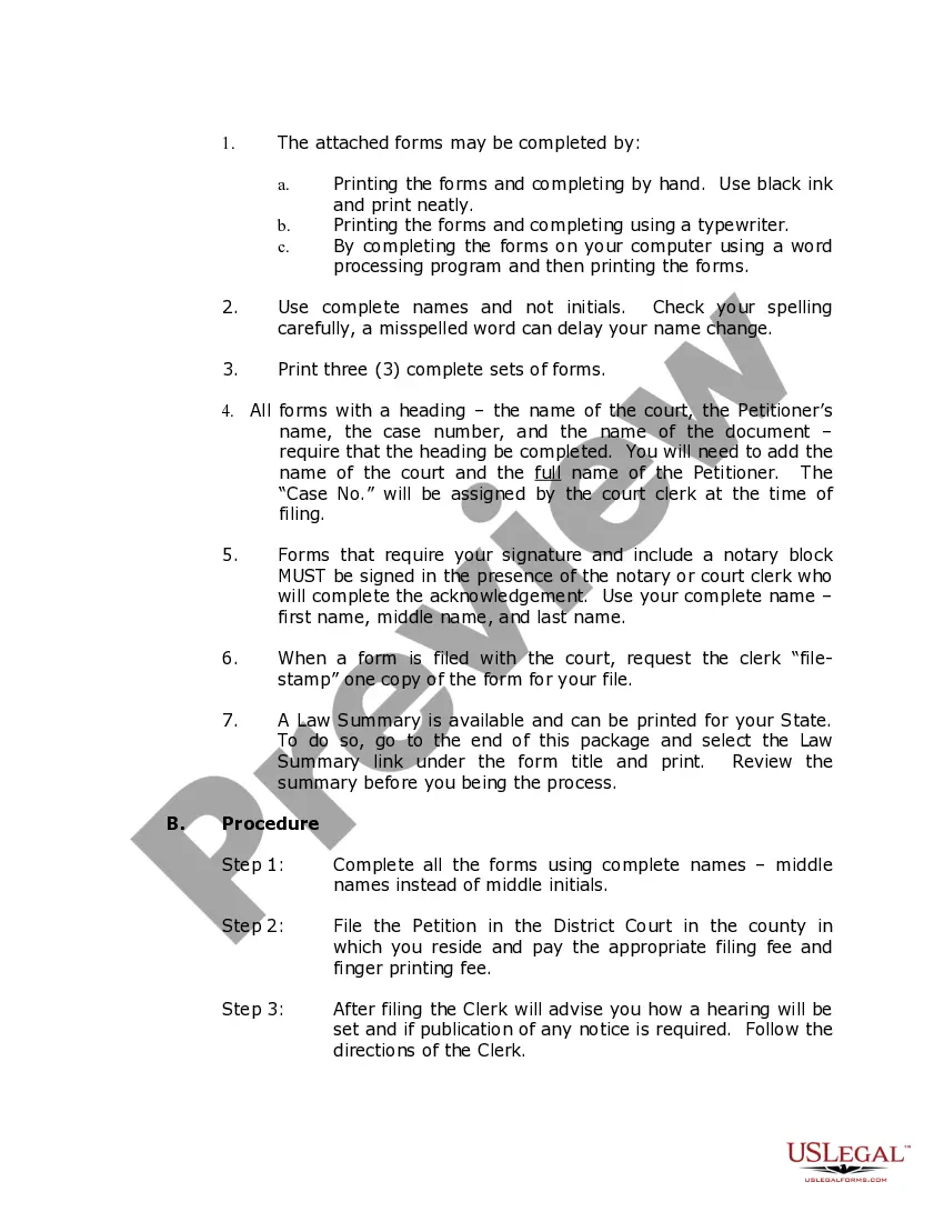 Get Texas Name Change Instructions and Forms Package for an Adult Preview Texas Name Change Instructions and Forms Package for an Adult