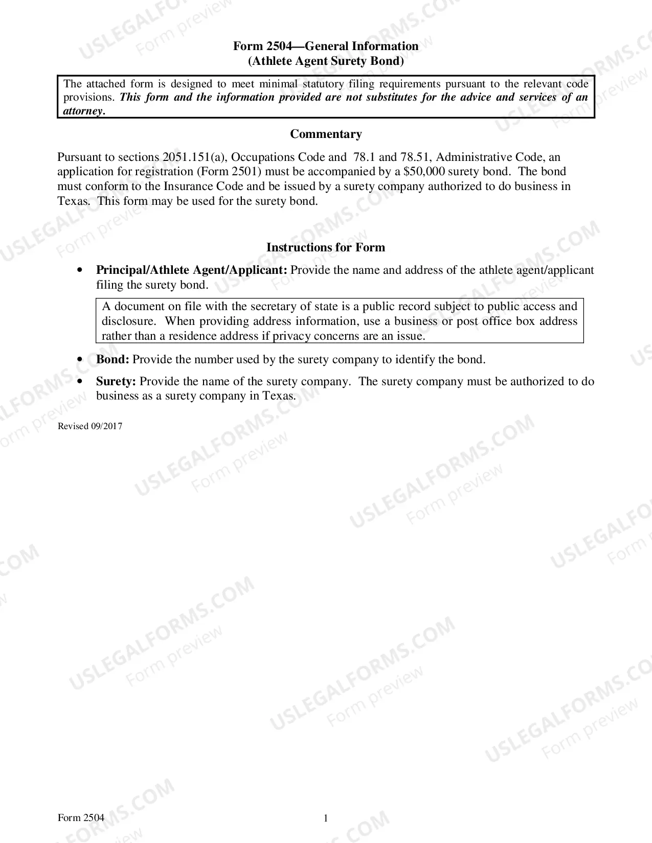 Preview Application For Registration As An Athlete Agent