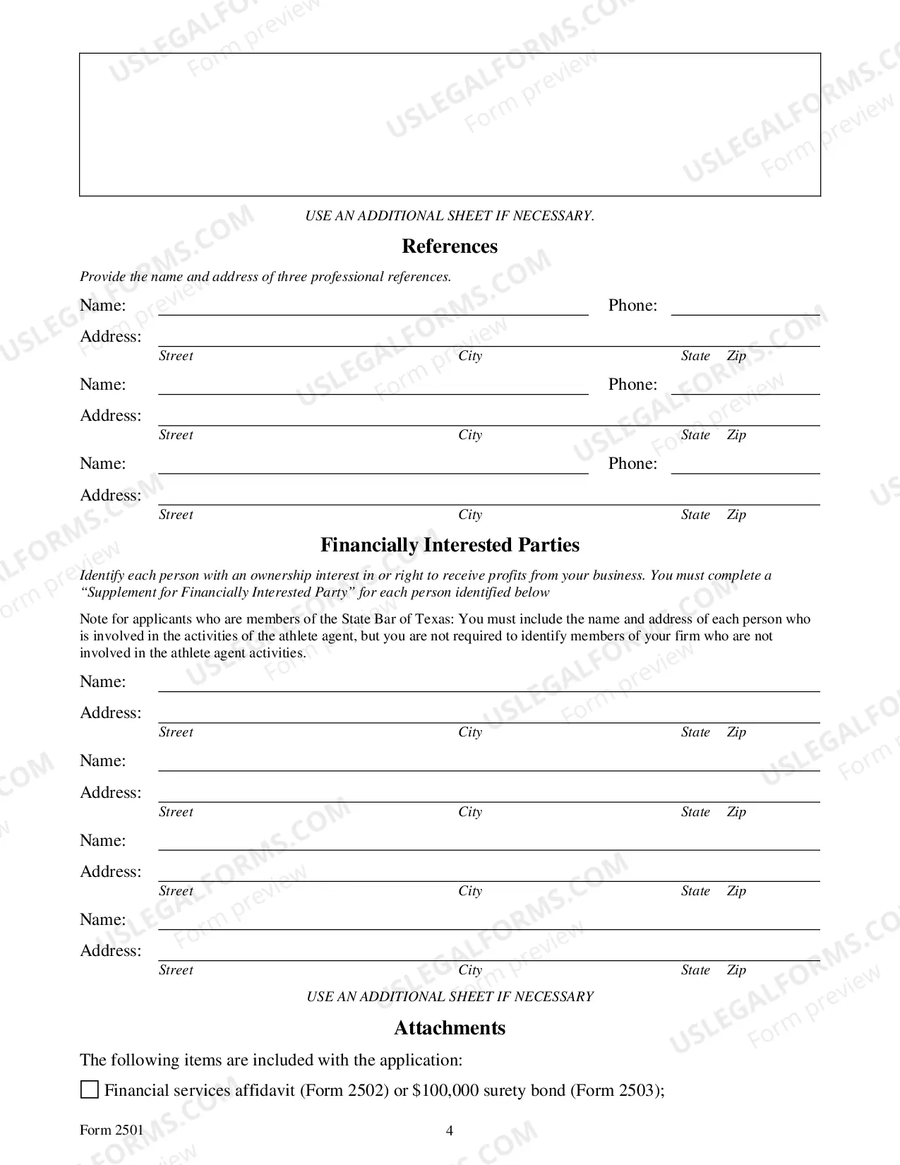 Preview Application For Registration As An Athlete Agent