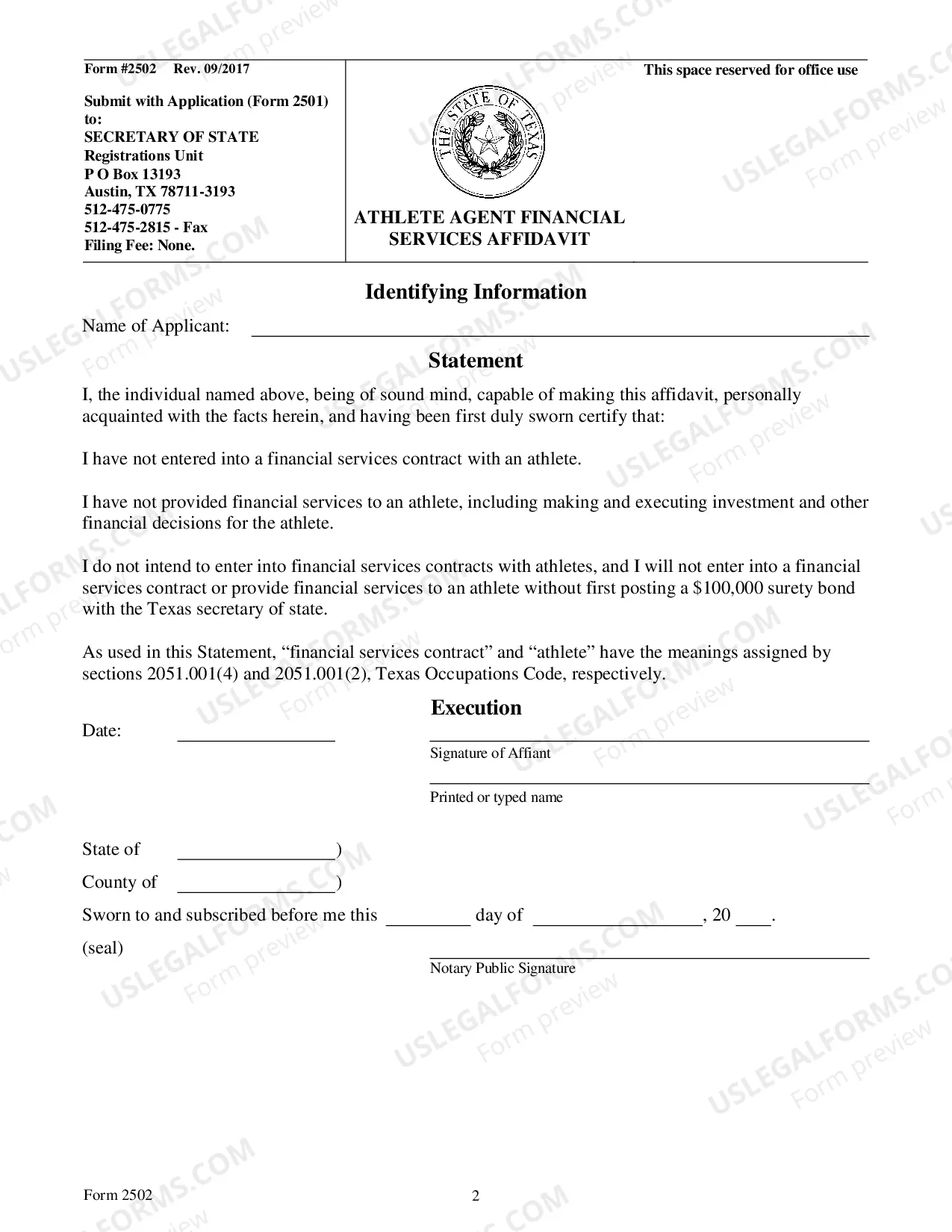 Preview Application For Registration As An Athlete Agent