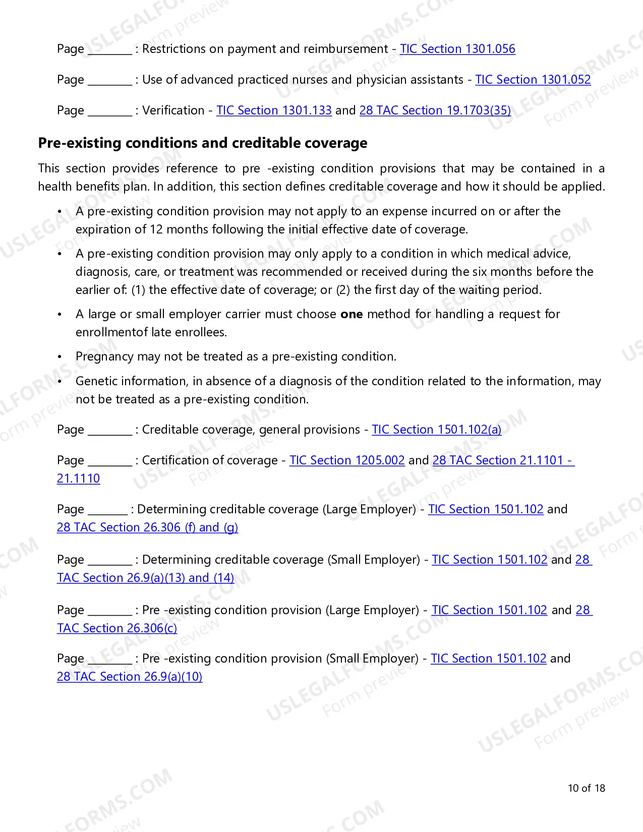 Preview Group Health Large and Small Employer Requirements Checklist