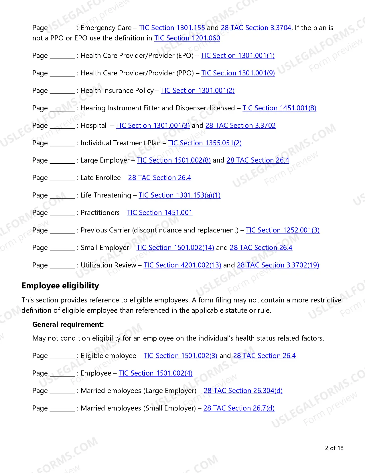 Preview Group Health Large and Small Employer Requirements Checklist