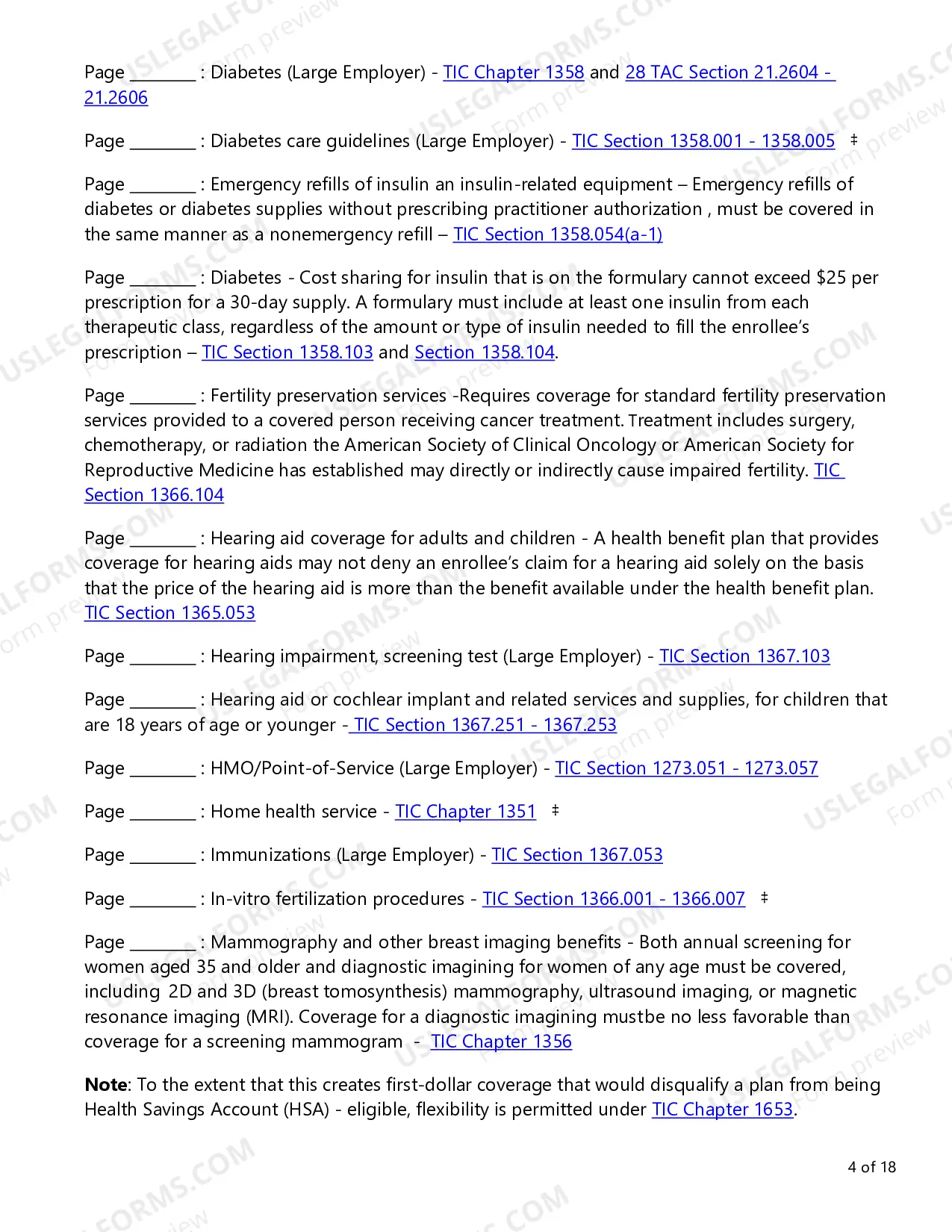 Preview Group Health Large and Small Employer Requirements Checklist