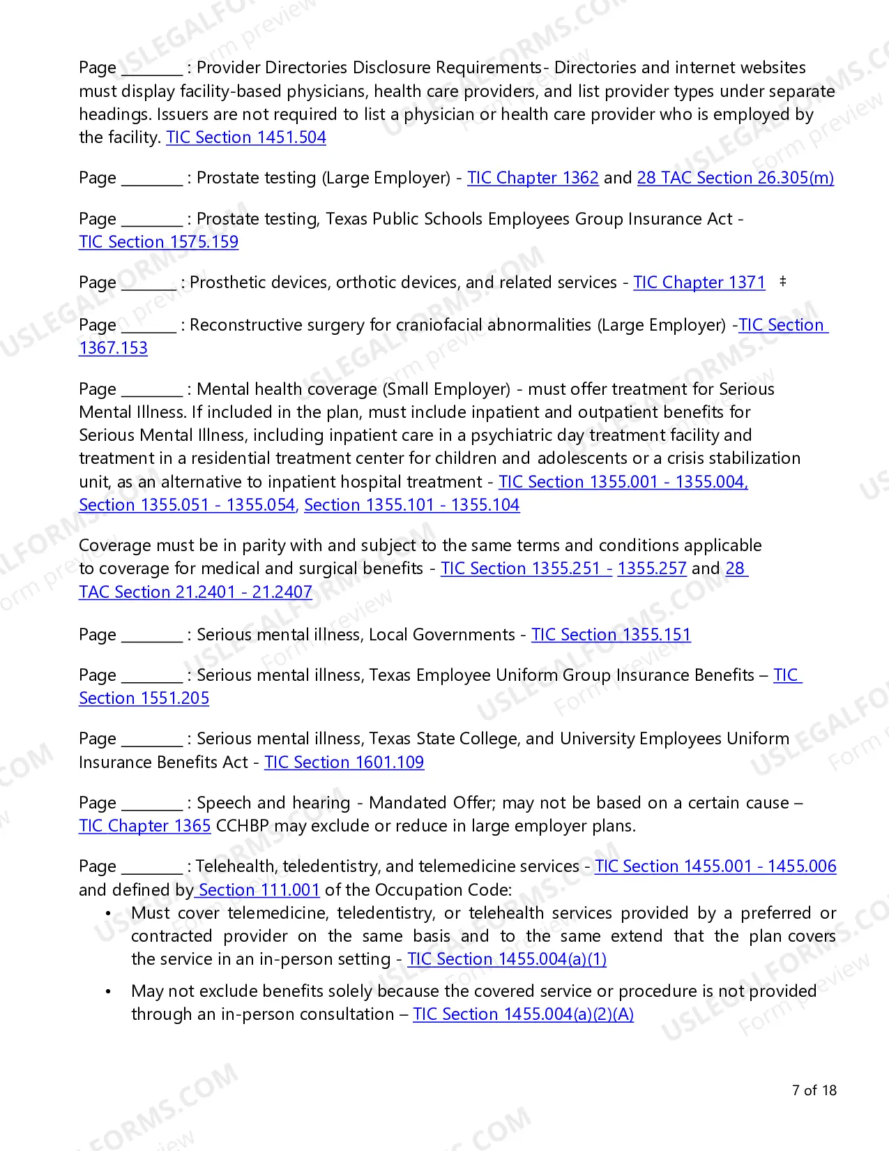 Preview Group Health Large and Small Employer Requirements Checklist