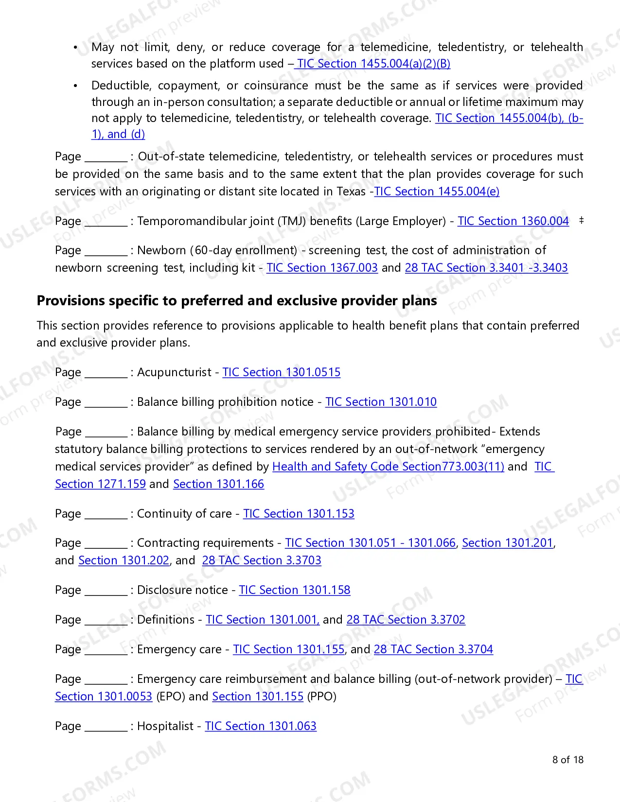 Preview Group Health Large and Small Employer Requirements Checklist