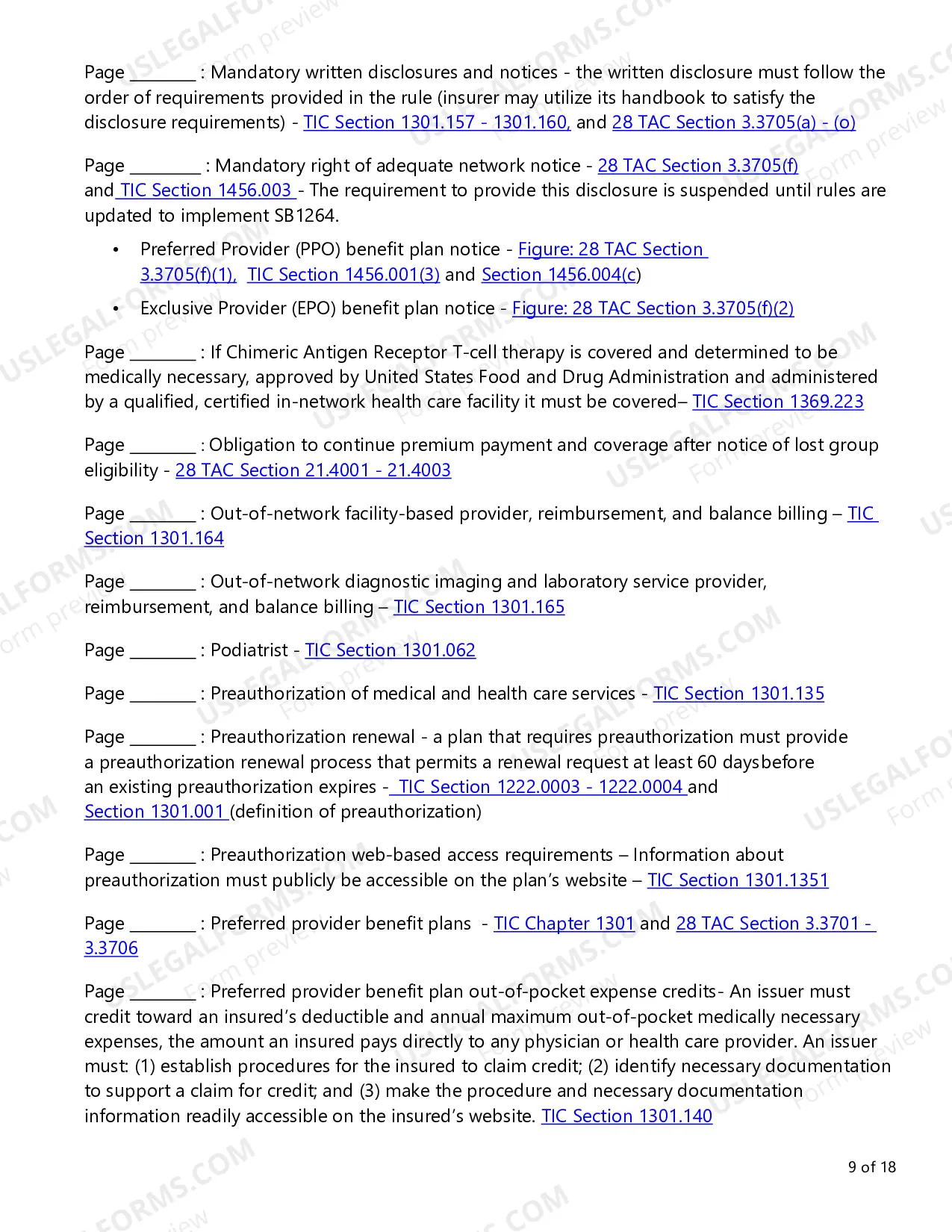 Preview Group Health Large and Small Employer Requirements Checklist