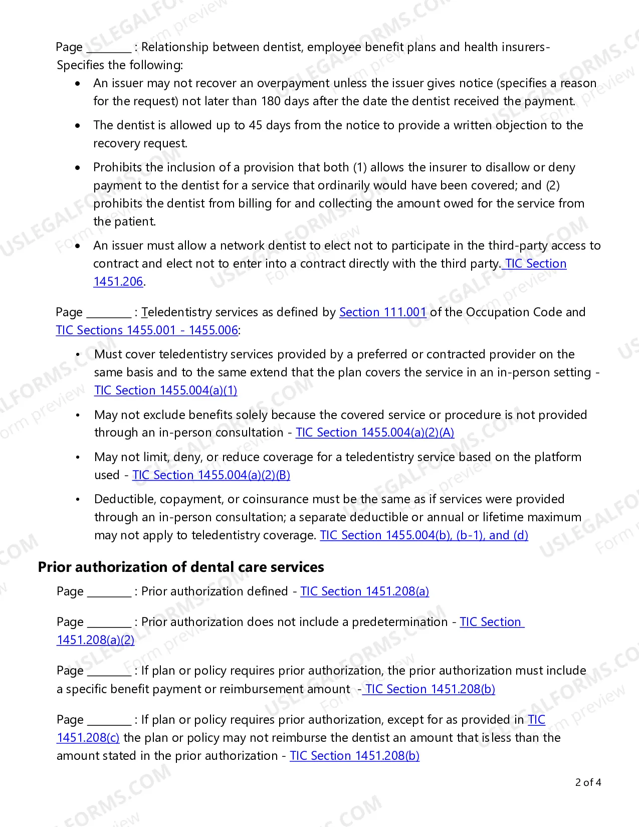 Preview Group and Individual Dental and Vision Checklist
