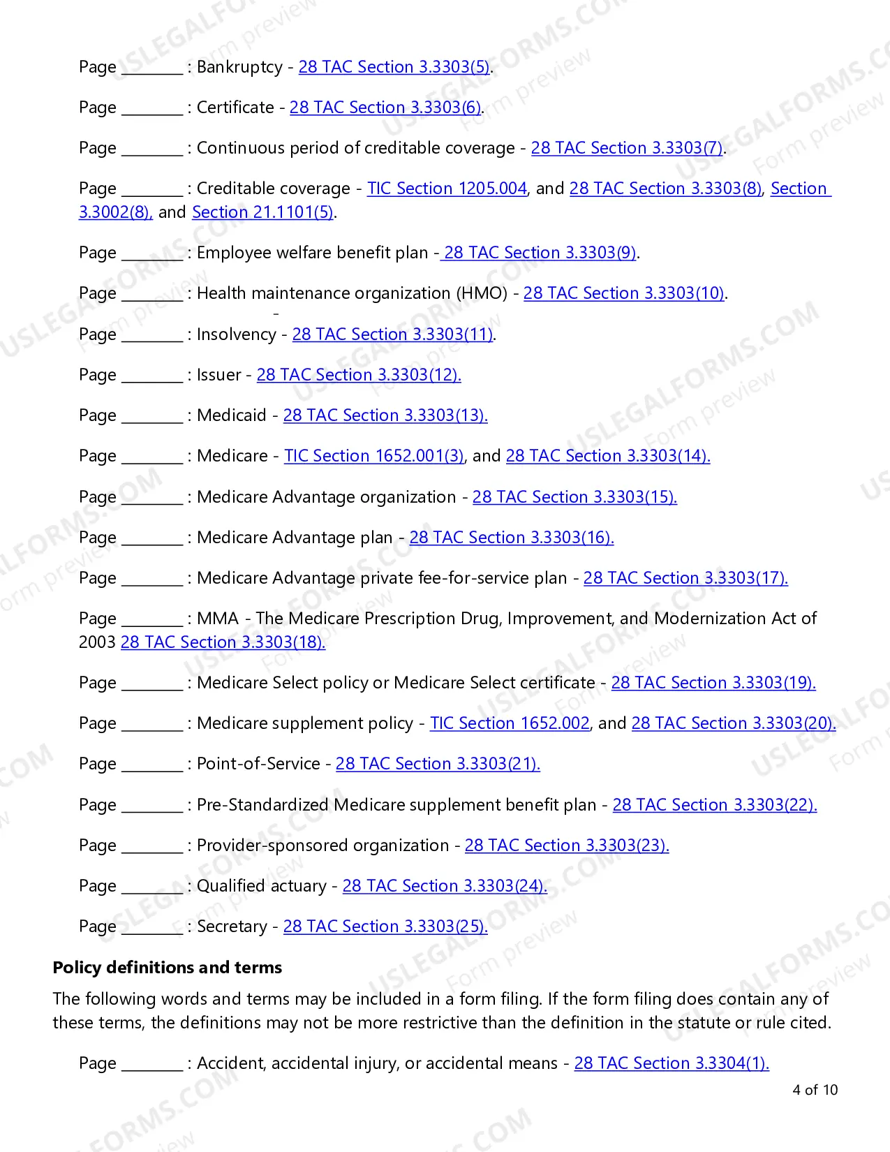 Preview Group and Individual Health Medicare Supplement and Select Checklist