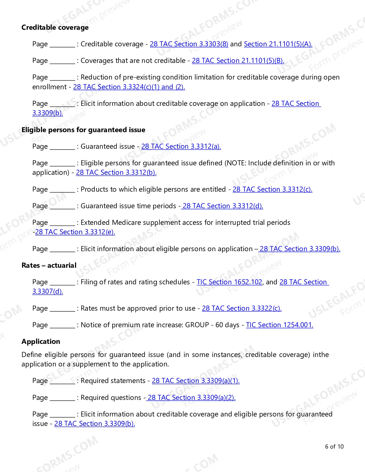 Preview Group and Individual Health Medicare Supplement and Select Checklist