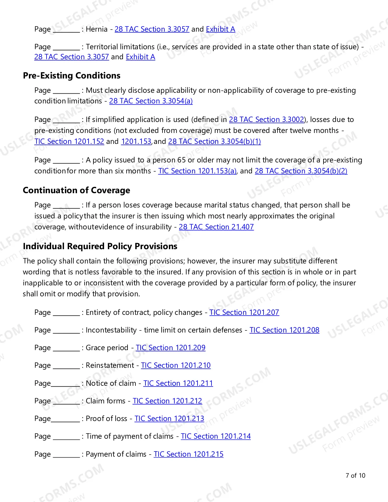 Preview Individual Short-Term Recovery Care Checklist