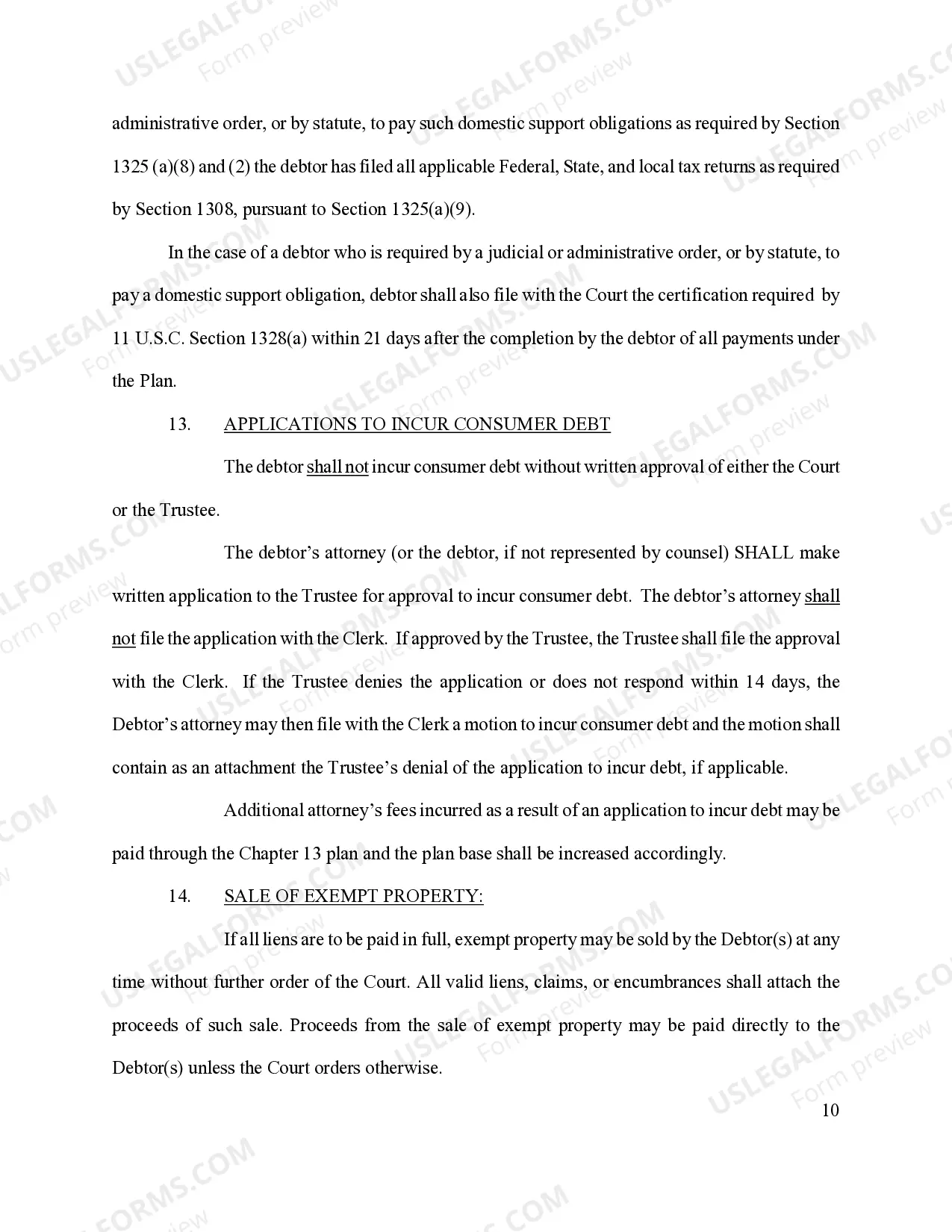 Preview Debtor(s) Chapter 13 Plan (Austin)