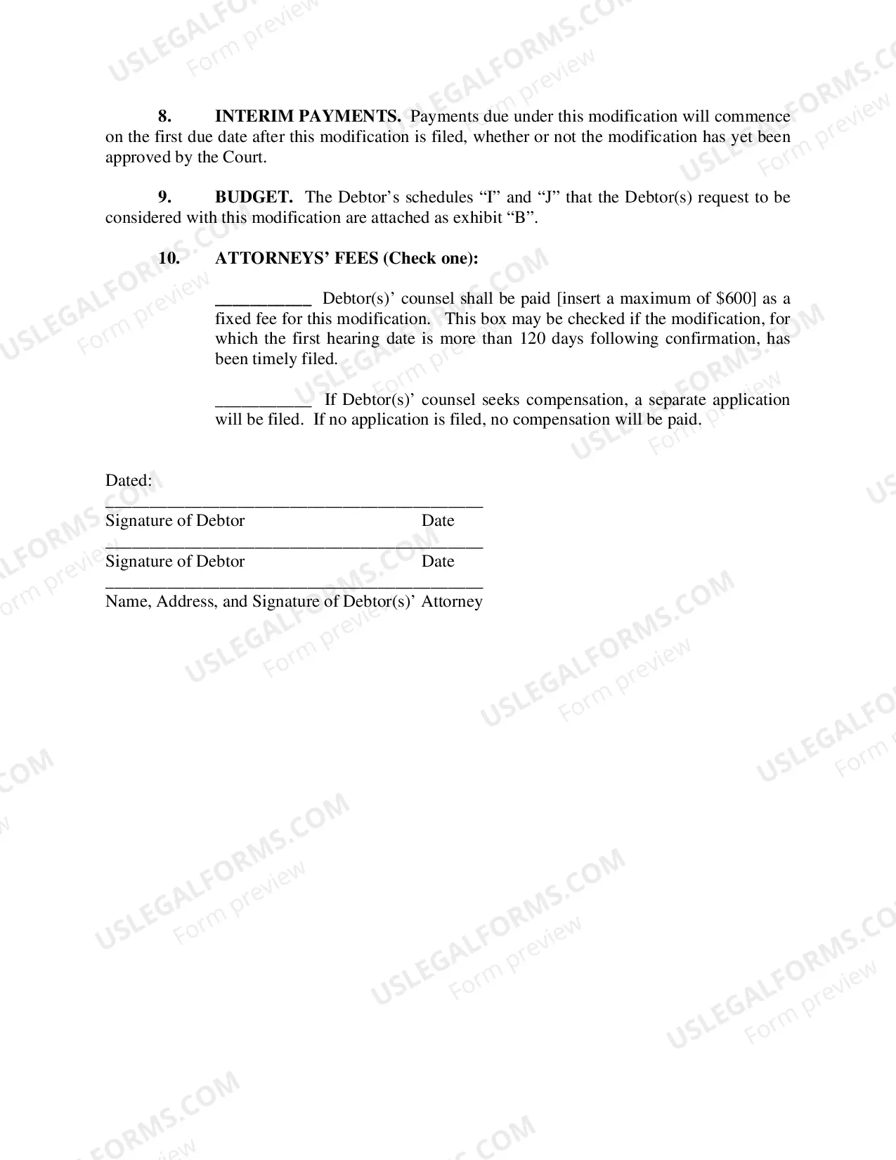 Preview Debtors Motion To Modify Confirmed Plan