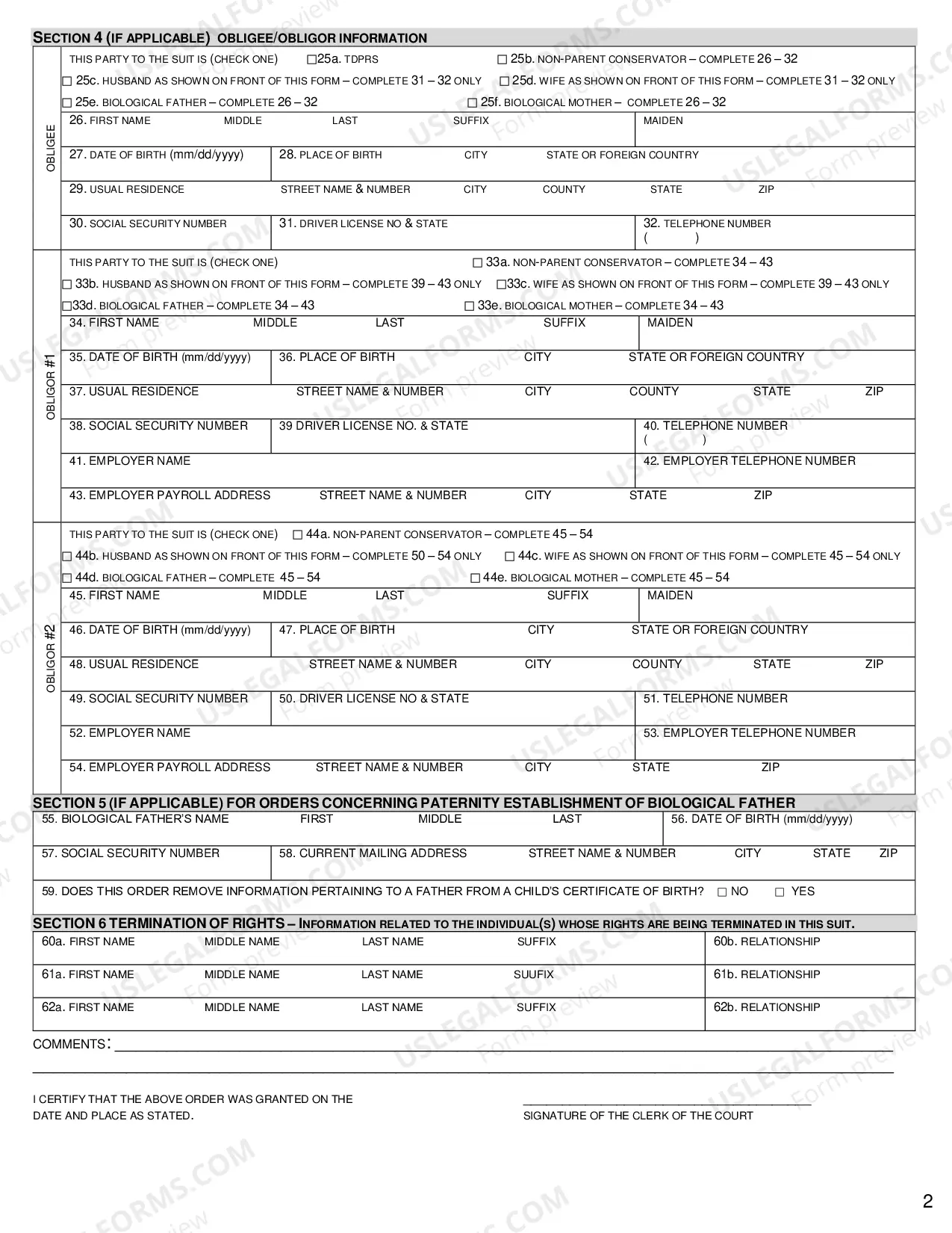 Preview Information on Suit Affecting the Family Relationship