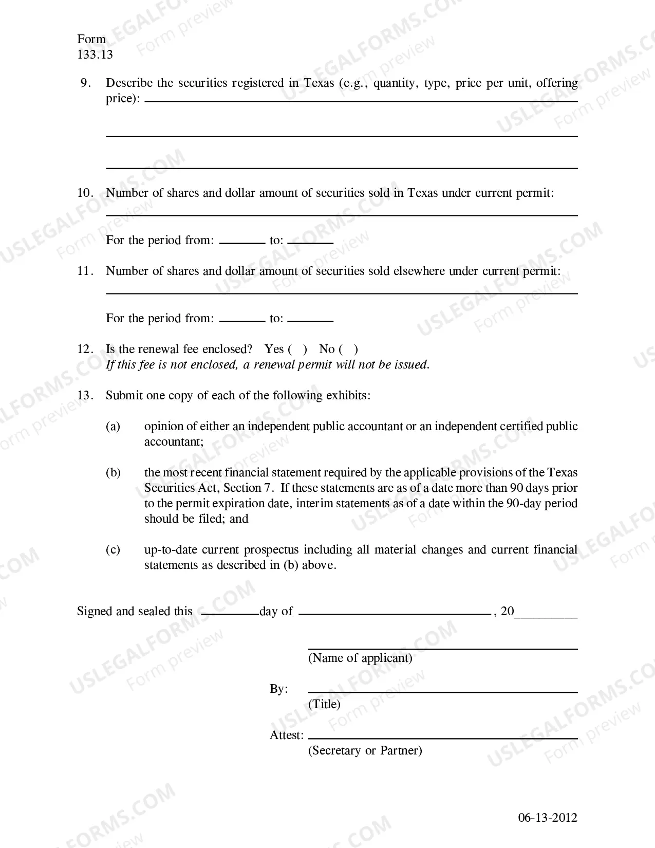 Preview Application For Renewal Permit