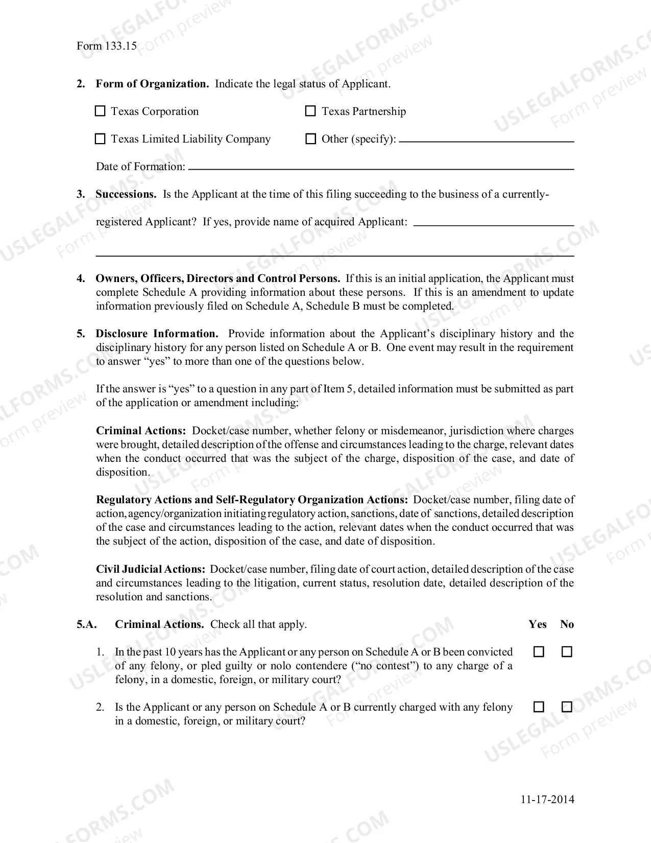 Preview Texas Crowdfunding Portal Registration