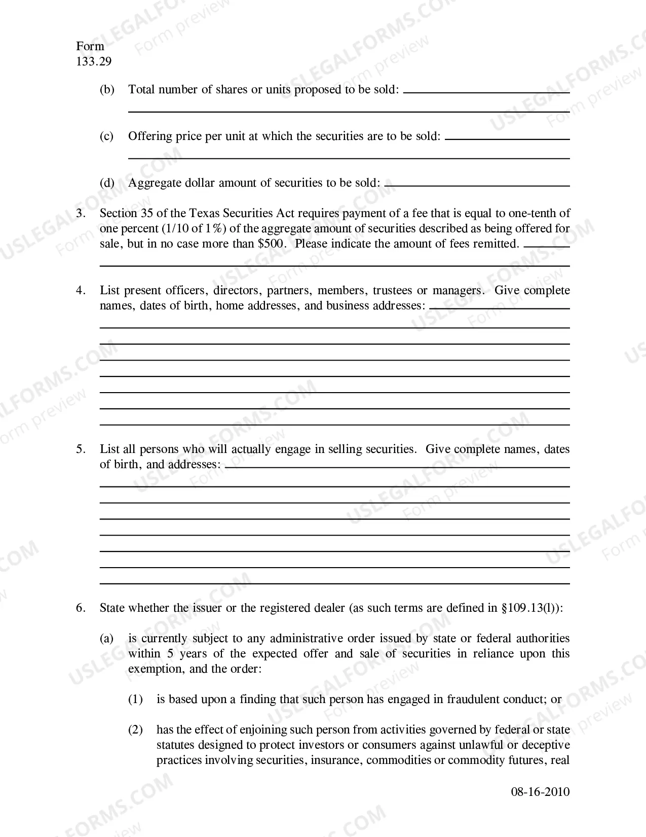 Preview Intrastate Exemption Notice