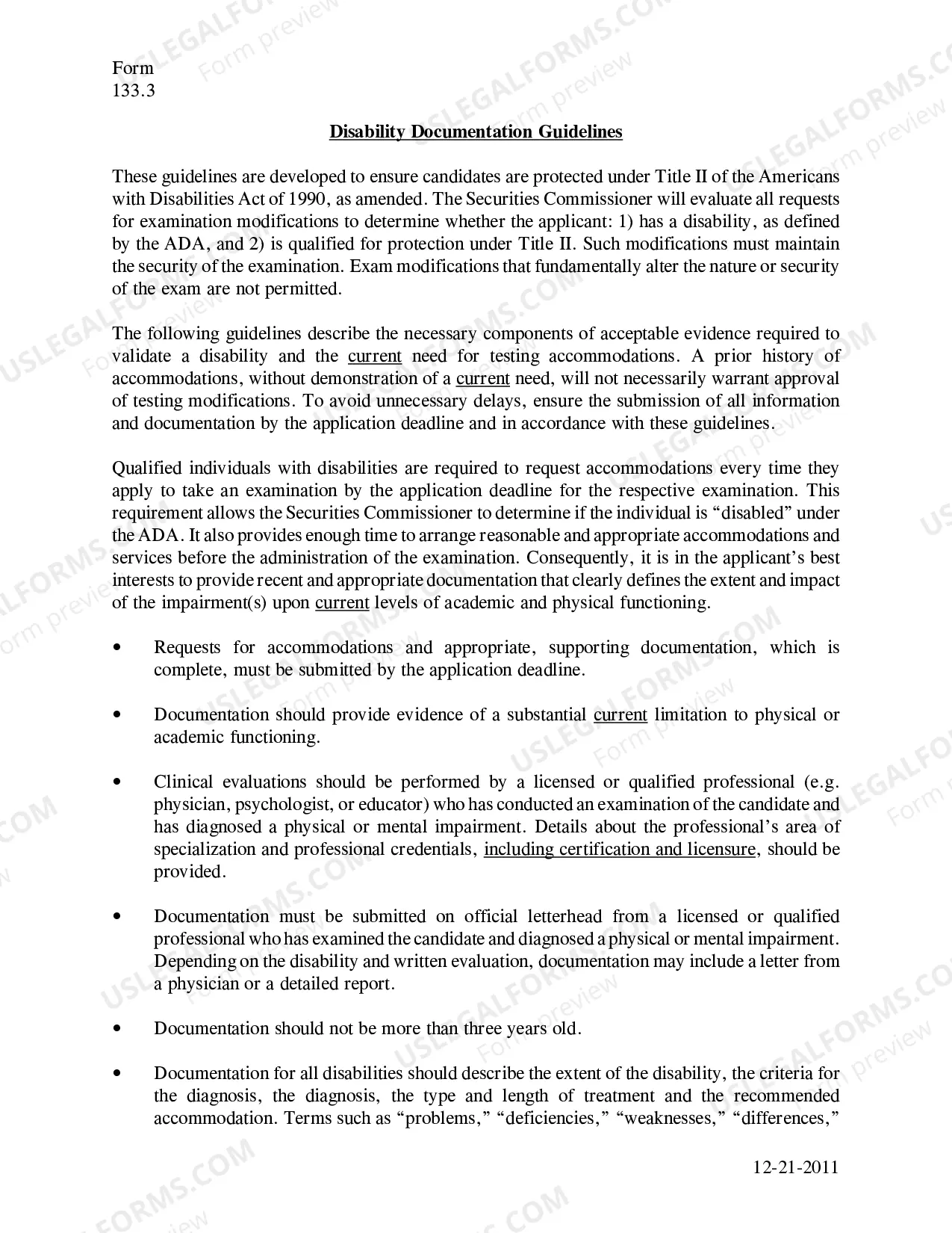 Preview ADA Accommodations Request Form