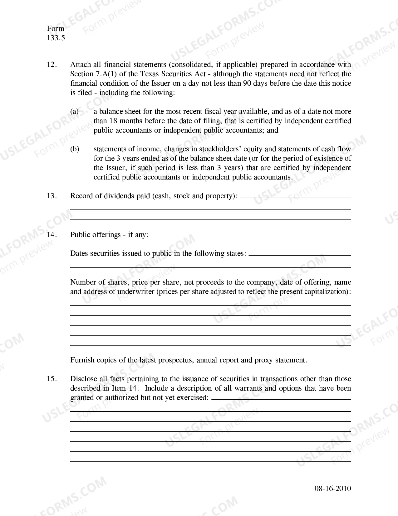 Preview Secondary Trading Exemption Noitce