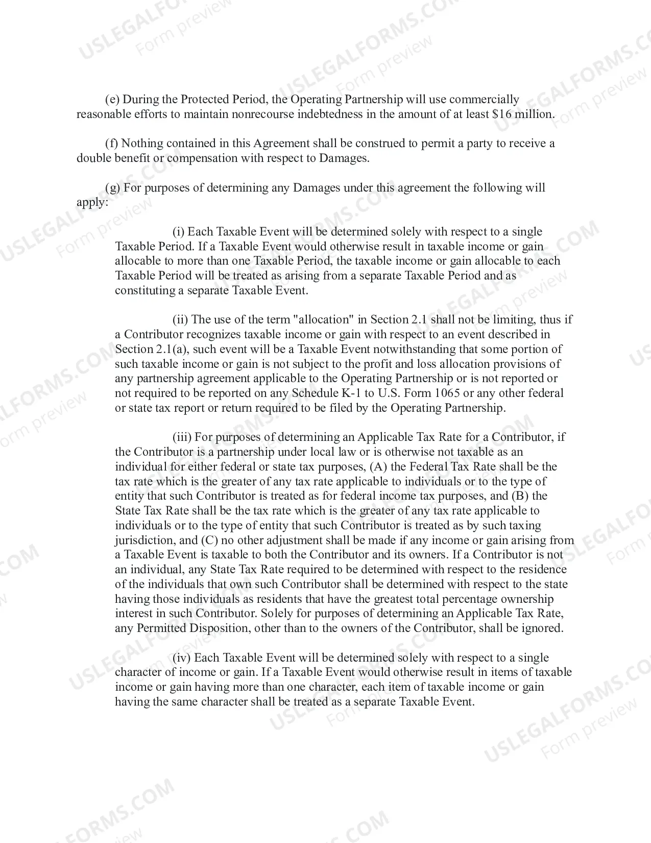 Preview Tax Indemnity and Debt Maintenance Agreement