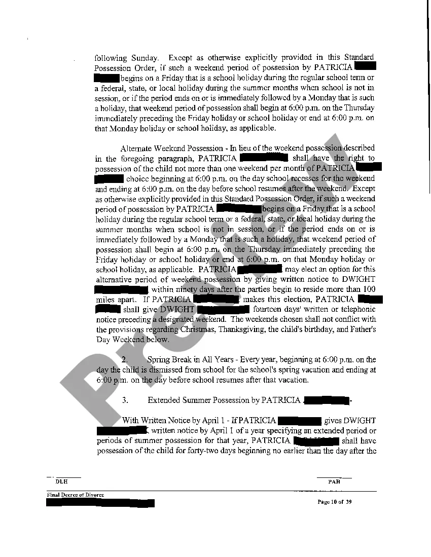 Preview A01 Final Decree for Divorce