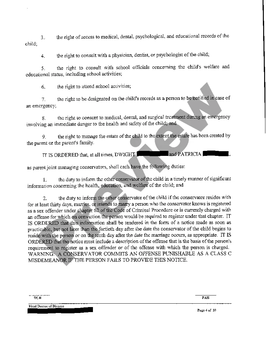 Preview A01 Final Decree for Divorce