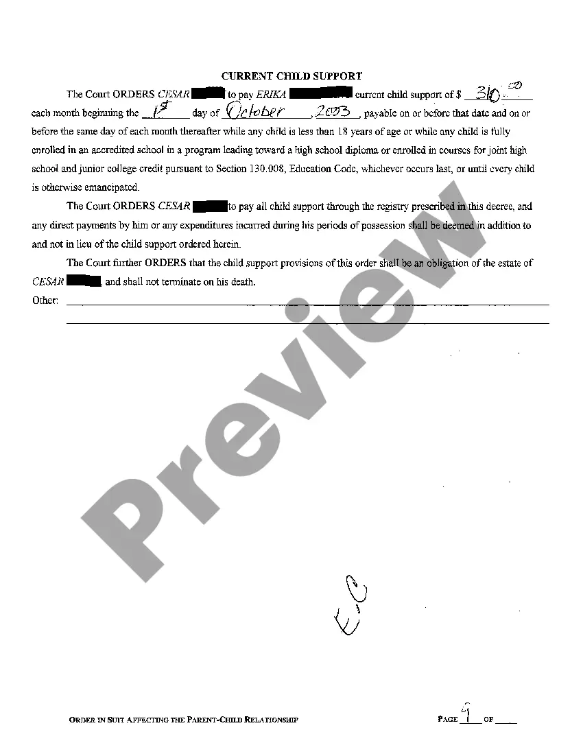 Get A02 Order in Suit Affecting the Parent / Child Relationship Preview A02 Order in Suit Affecting the Parent / Child Relationship