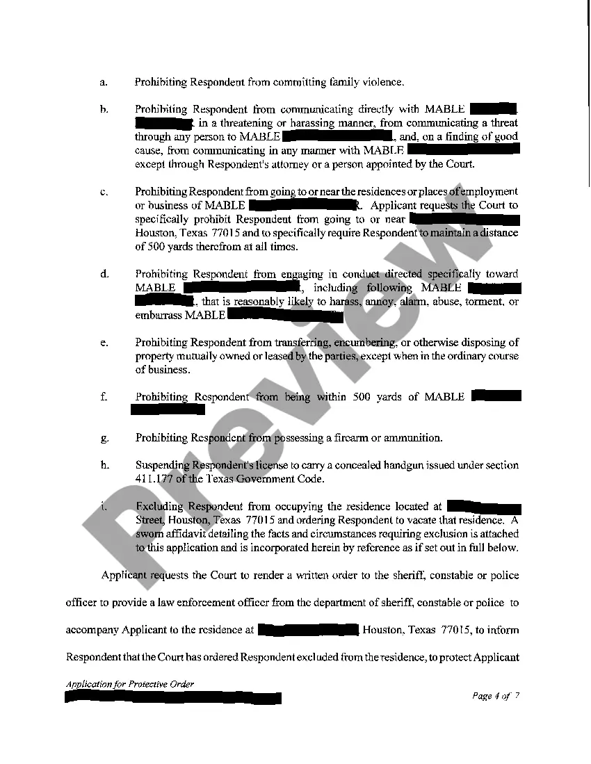 Get A03 Application for a Protective Order Preview A03 Application for a Protective Order