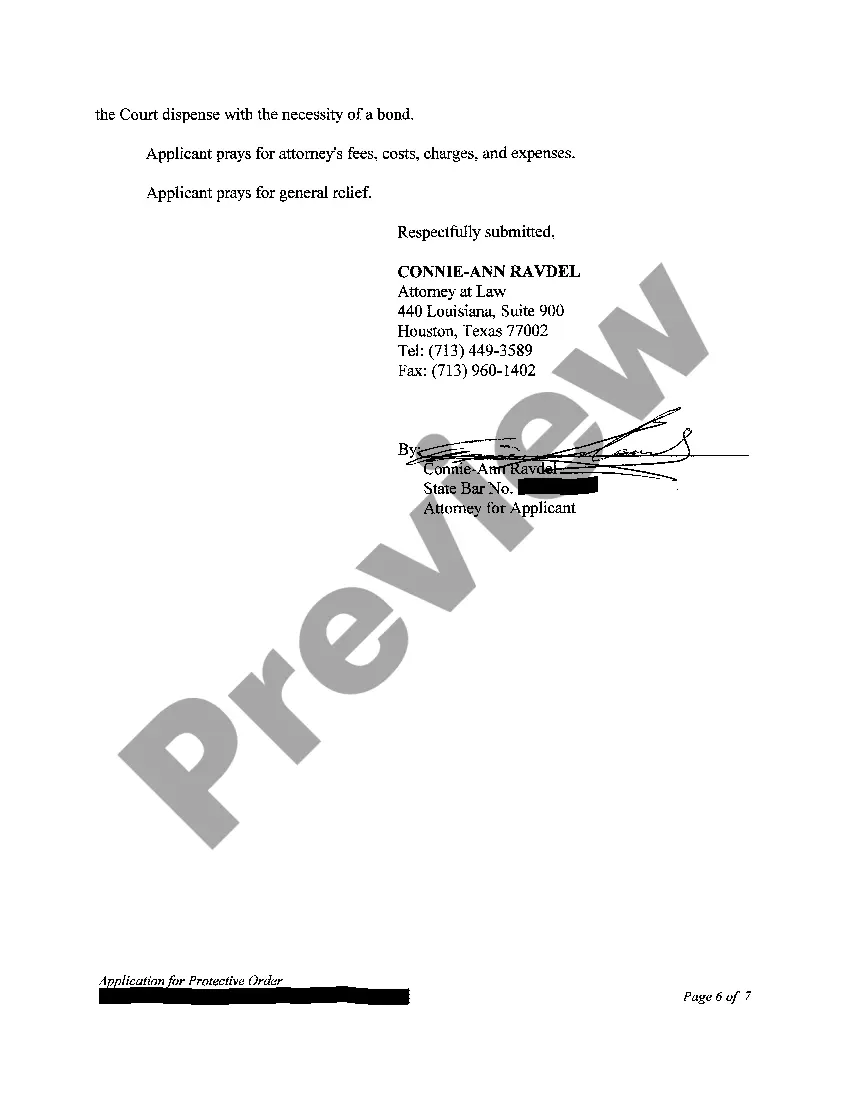 Get A03 Application for a Protective Order Preview A03 Application for a Protective Order