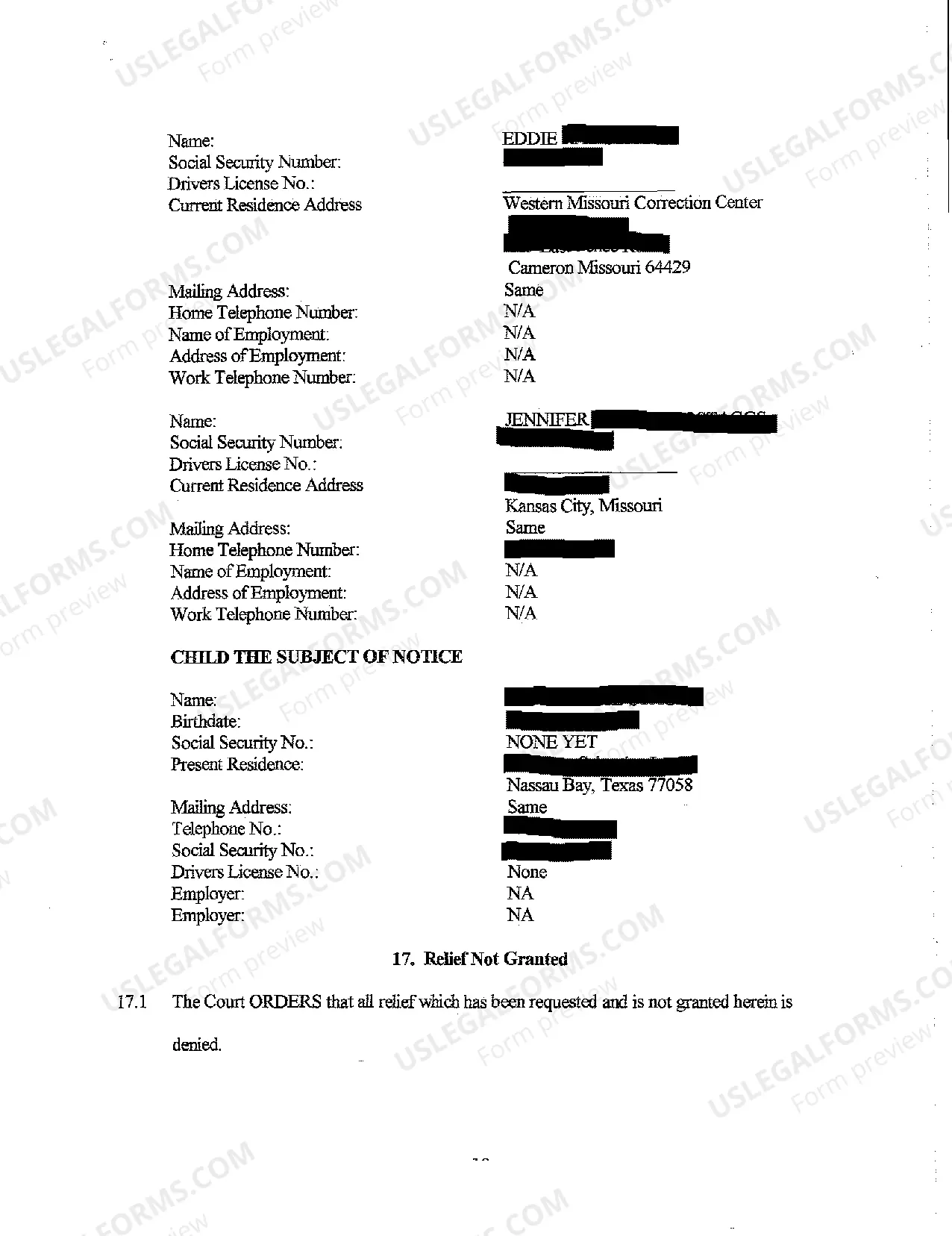 Preview Agreed Order to Appointment of Managing Conservator for Child