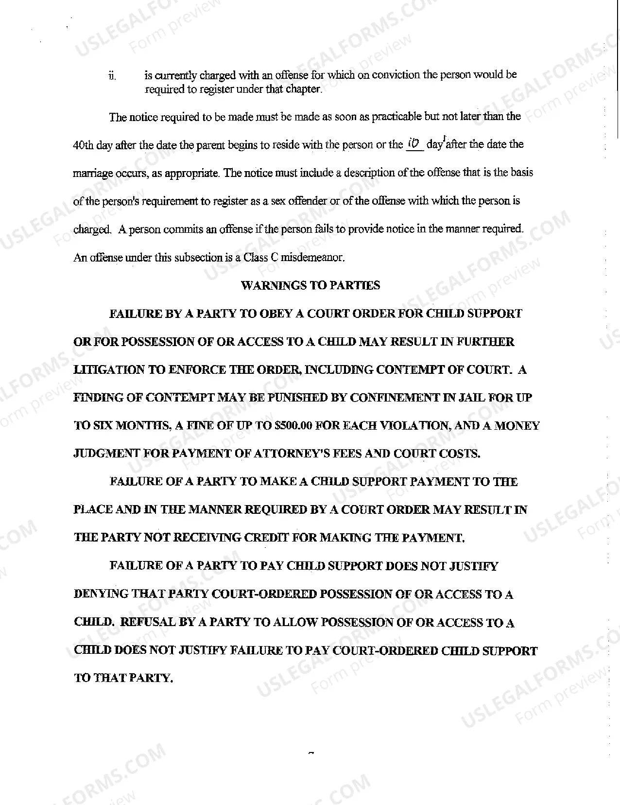 Preview Agreed Order to Appointment of Managing Conservator for Child